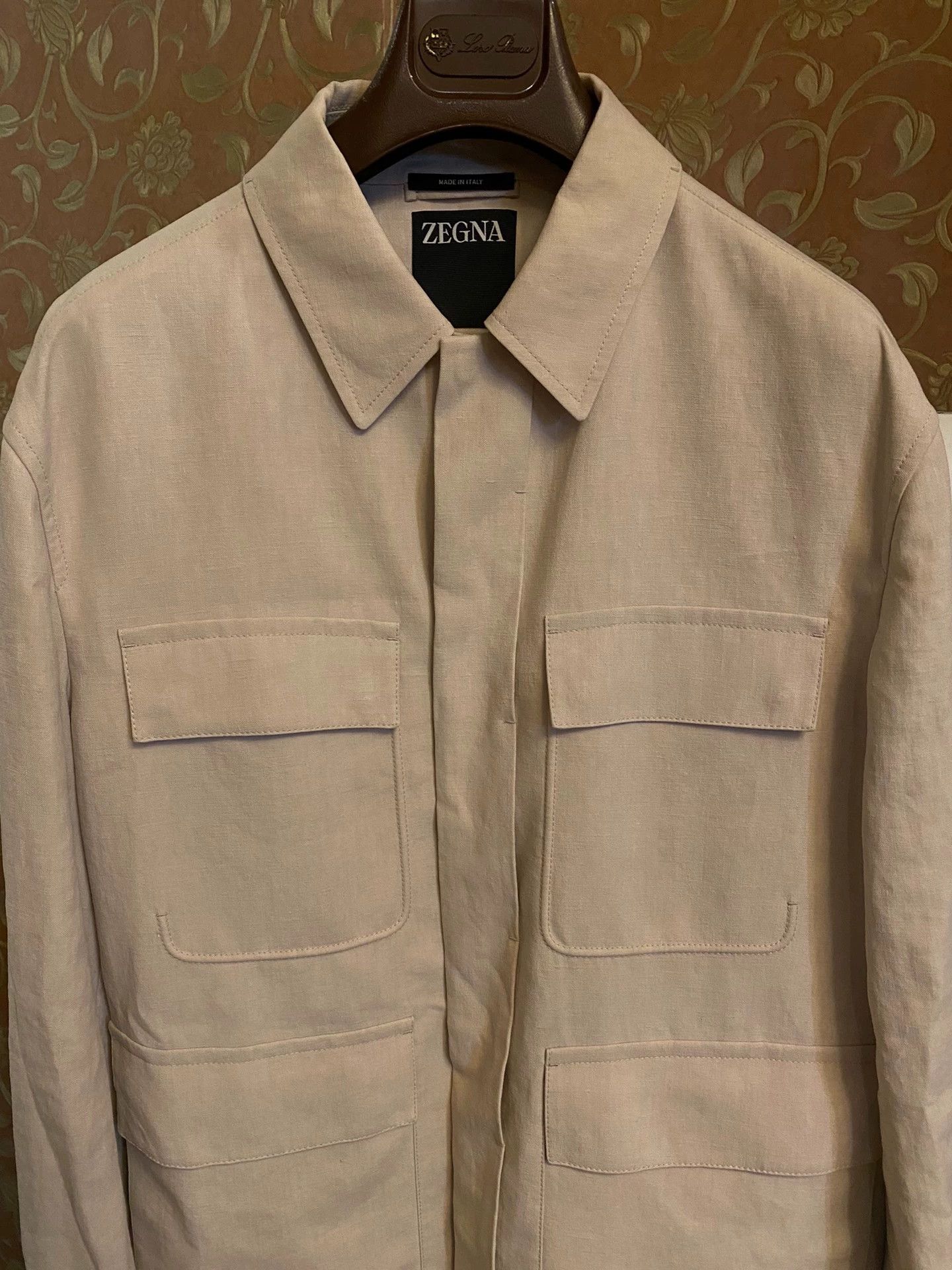 Ermenegildo Zegna Zegna New Logo Traveler 100% Linen 4-Pocket Jacket Size US M / EU 48-50 / 2 - 2 Thumbnail