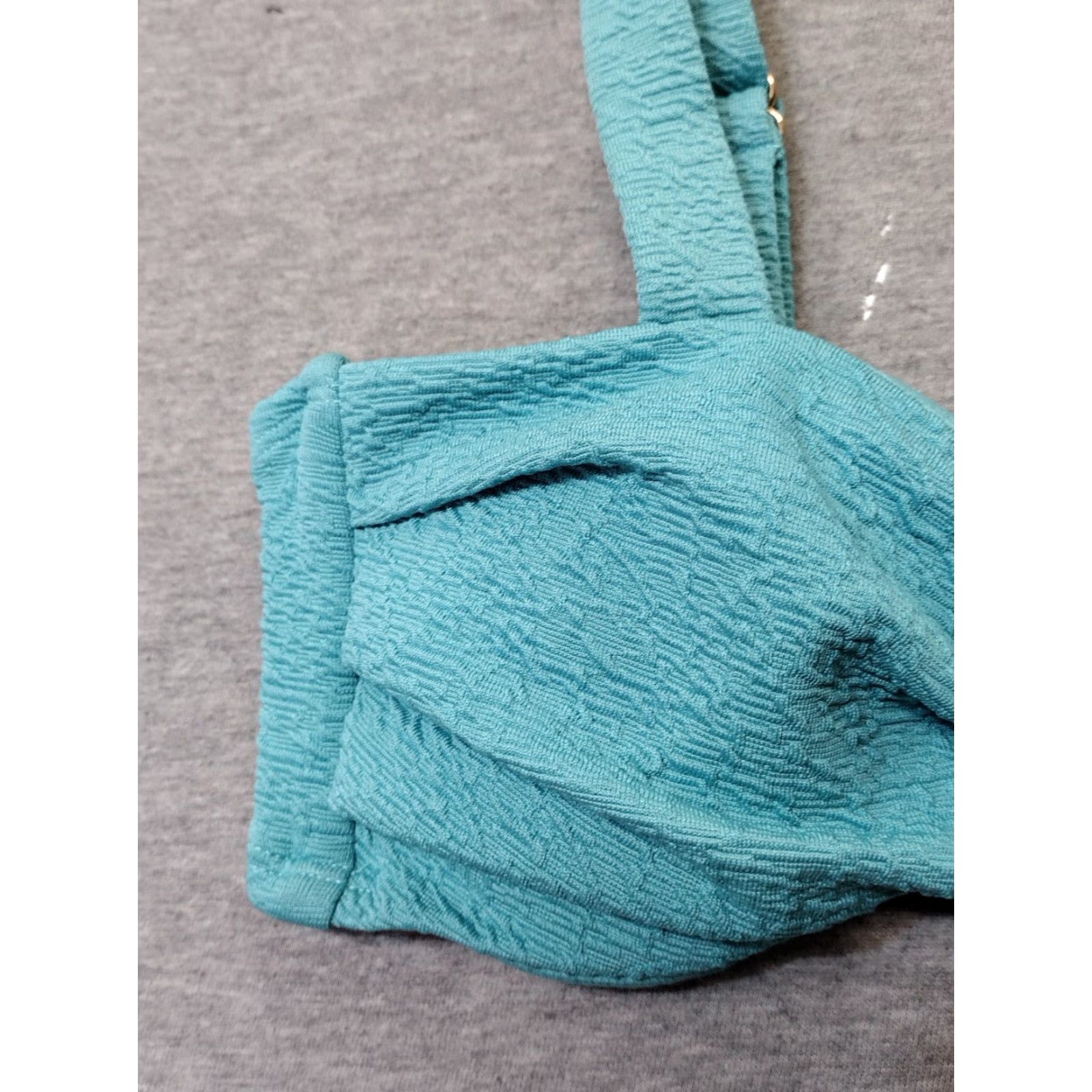 Vintage Time & Tru Womens Knotted Turquoise Bikini Top Size S (4-6) Size S / US 4 / IT 40 - 6 Thumbnail