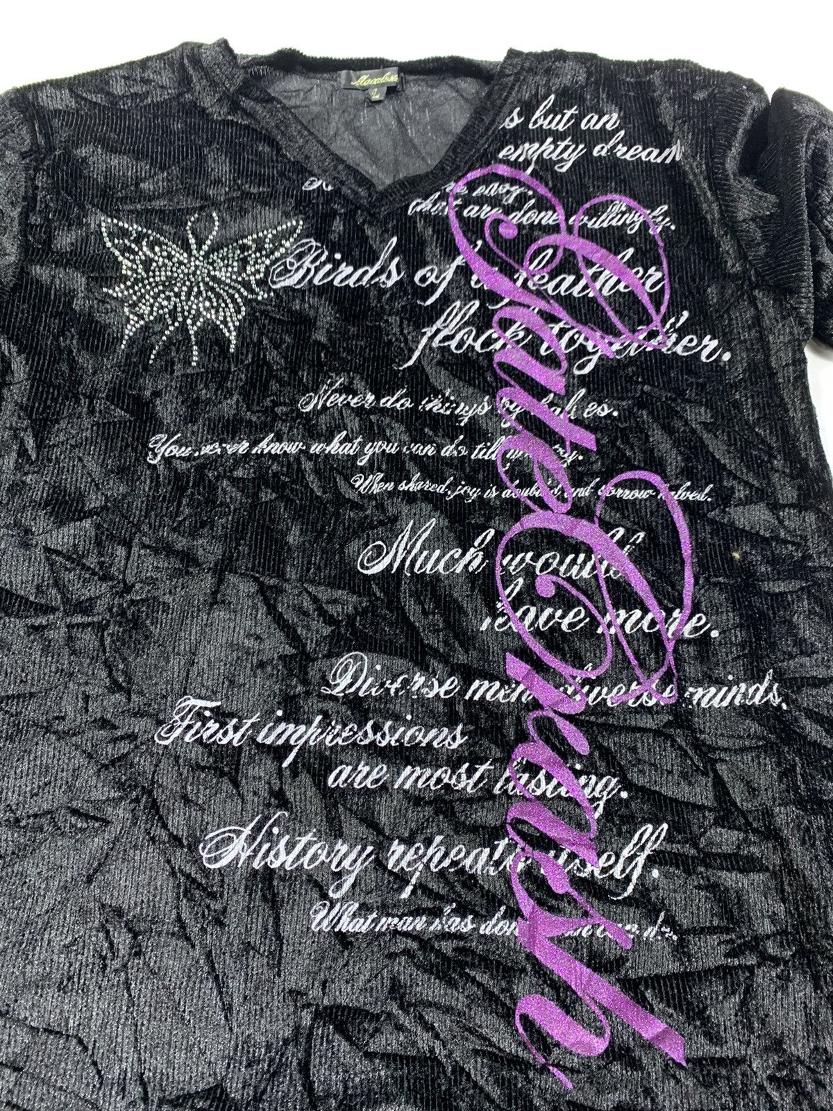 Le Grande Bleu (L.G.B.) SICK POEM GOTHIC PUNK LONG SLEEVE Size US L / EU 52-54 / 3 - 3 Thumbnail