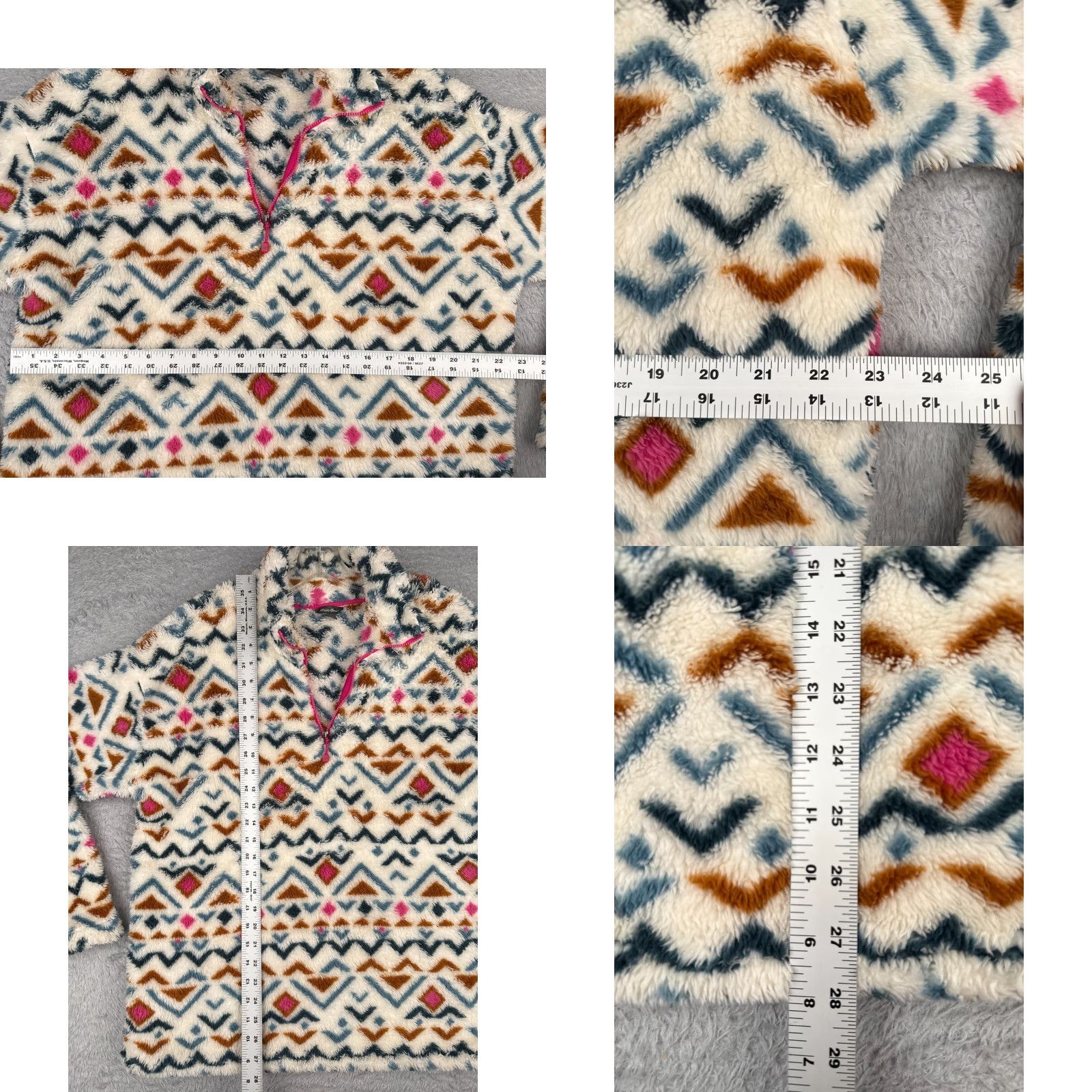 Eddie Bauer Eddie Bauer Sweater Women XL Beige Aztec Southwest 1/4 Zip Mock Neck Pullover Casual Lightweight Size XL / US 12-14 / IT 48-50 - 8 Thumbnail