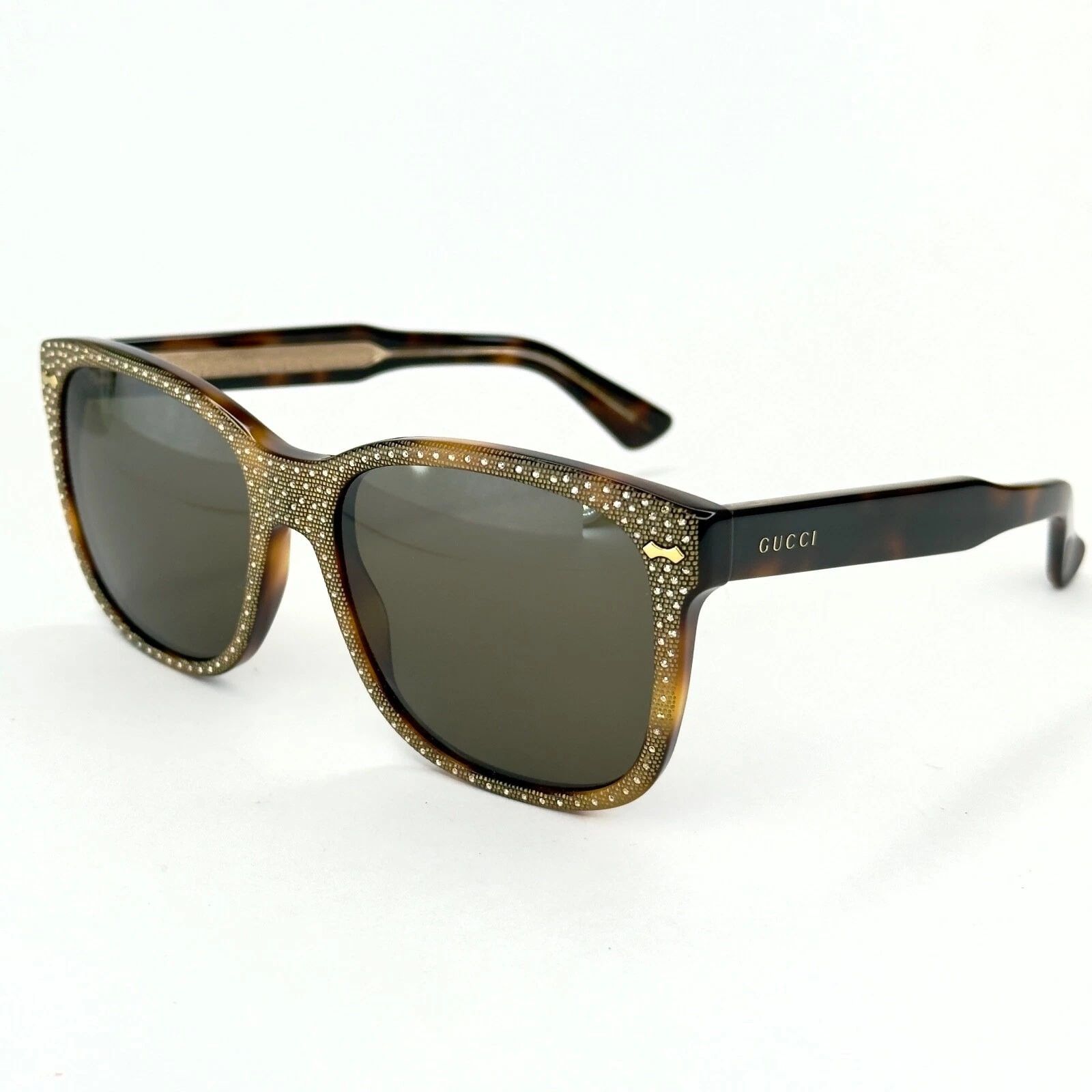 Gucci GUCCI GG0047S RHINESTONE Crystal 0047 003 Classic Sunglasses Size ONE SIZE - 6 Thumbnail