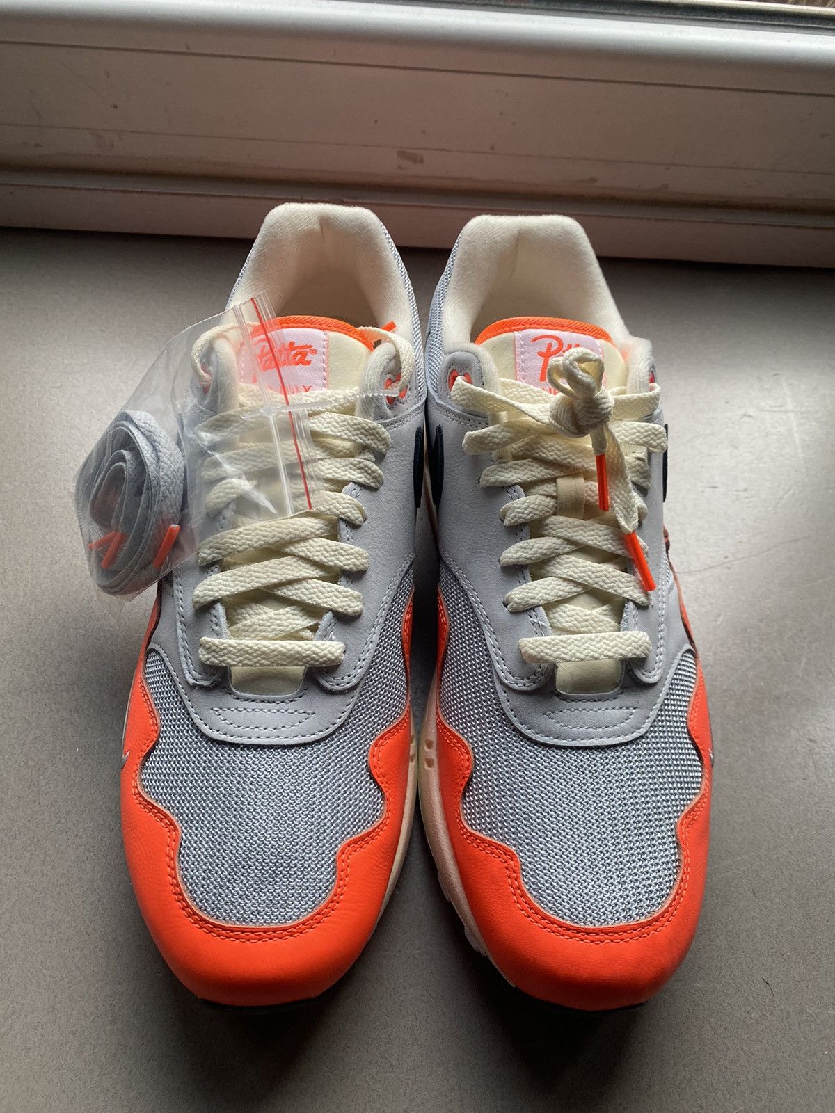 Nike × Patta Nike airmax 1 Patta Waves Hyper Crimson Pure Platinum Size US 11 / EU 44 - 3 Thumbnail