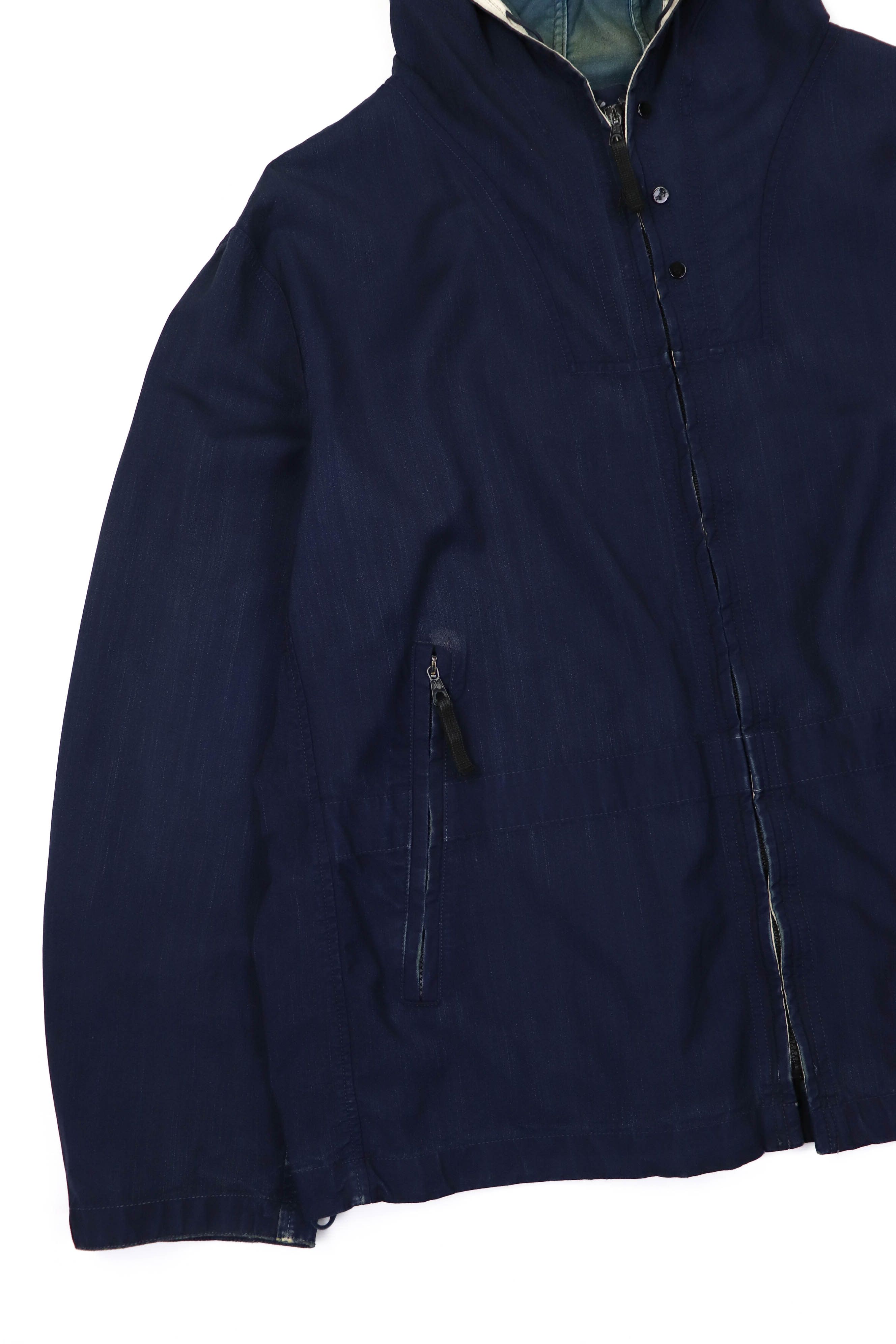 Stone Island Stone Island SS’01 Vintage 00s Virgin Wool Hooded Zip Jacket Size US XL / EU 56 / 4 - 4 Thumbnail