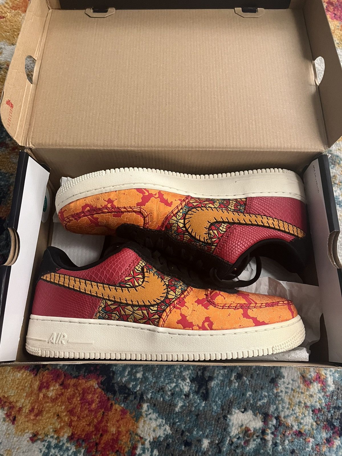 Nike Nike Air Force 1 Gym red/orange peel-black Size US 12 / EU 45 - 1 Thumbnail