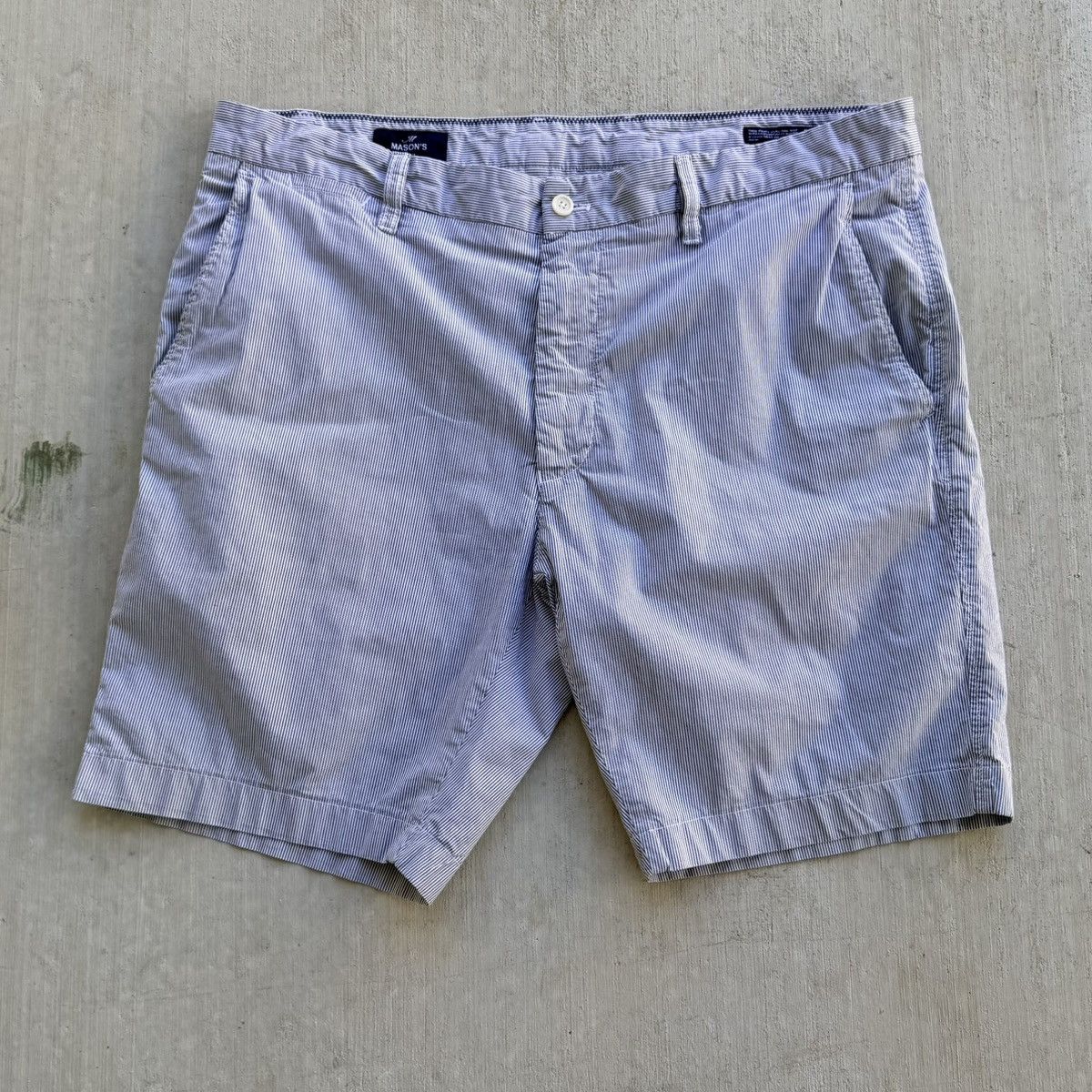 Mason's Em’s Of Masons Shorts Men Size 54 Seersucker Striped Casual Size US 38 / EU 54 - 1 Thumbnail