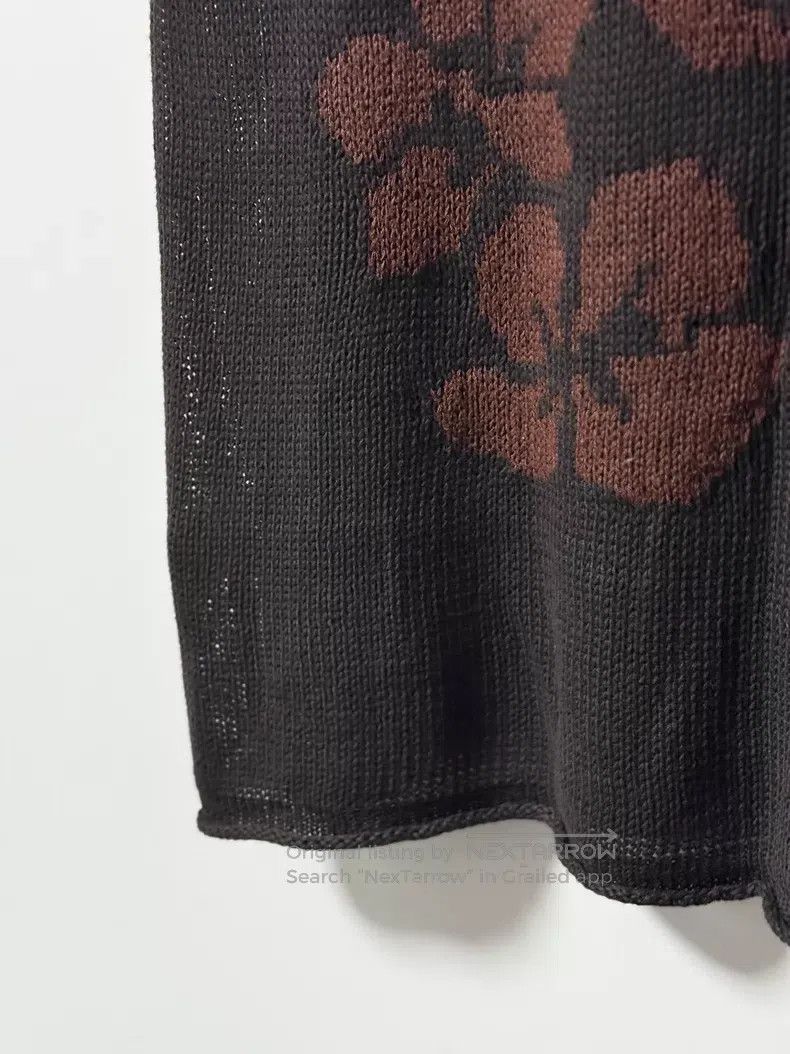 Yohji Yamamoto Yohji Yamamoto Floral short-sleeve knit sweater Size US L / EU 52-54 / 3 - 8 Thumbnail