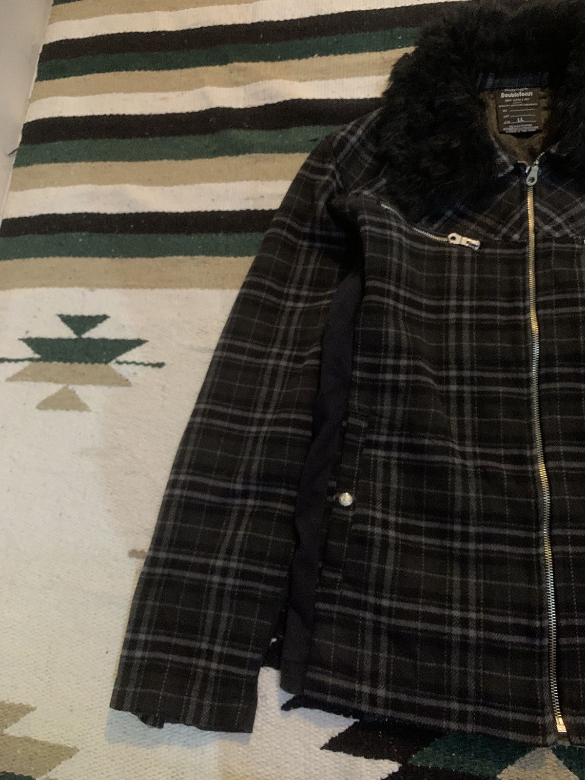 Japanese Brand Double Focus Fur Multi Pocket Jacket Tartan LGB Style Size US L / EU 52-54 / 3 - 4 Thumbnail
