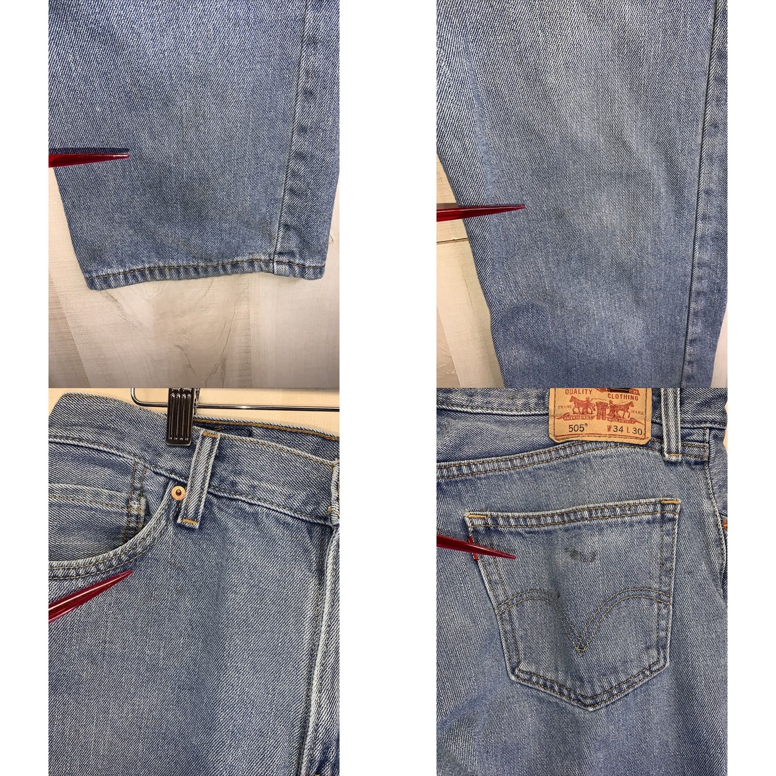 Levi's VINTAGE Levi’s Jeans Men 505 34x30 Blue Denim 5-Pocket Straight Size US 34 / EU 50 - 8 Thumbnail