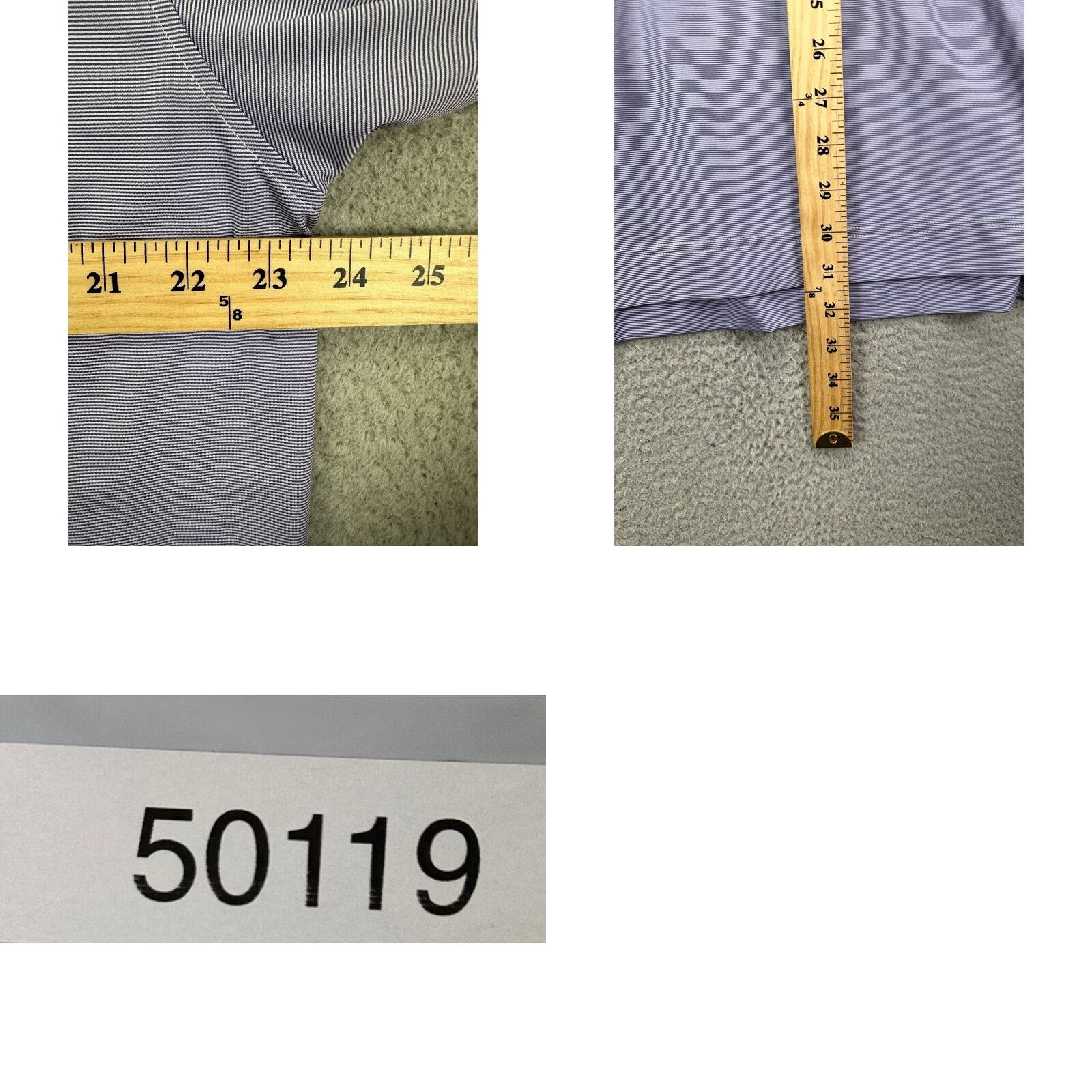 Footjoy FootJoy FJ Polo Shirt - Large Purple Stripes Rugby Golf Size US L / EU 52-54 / 3 - 8 Thumbnail