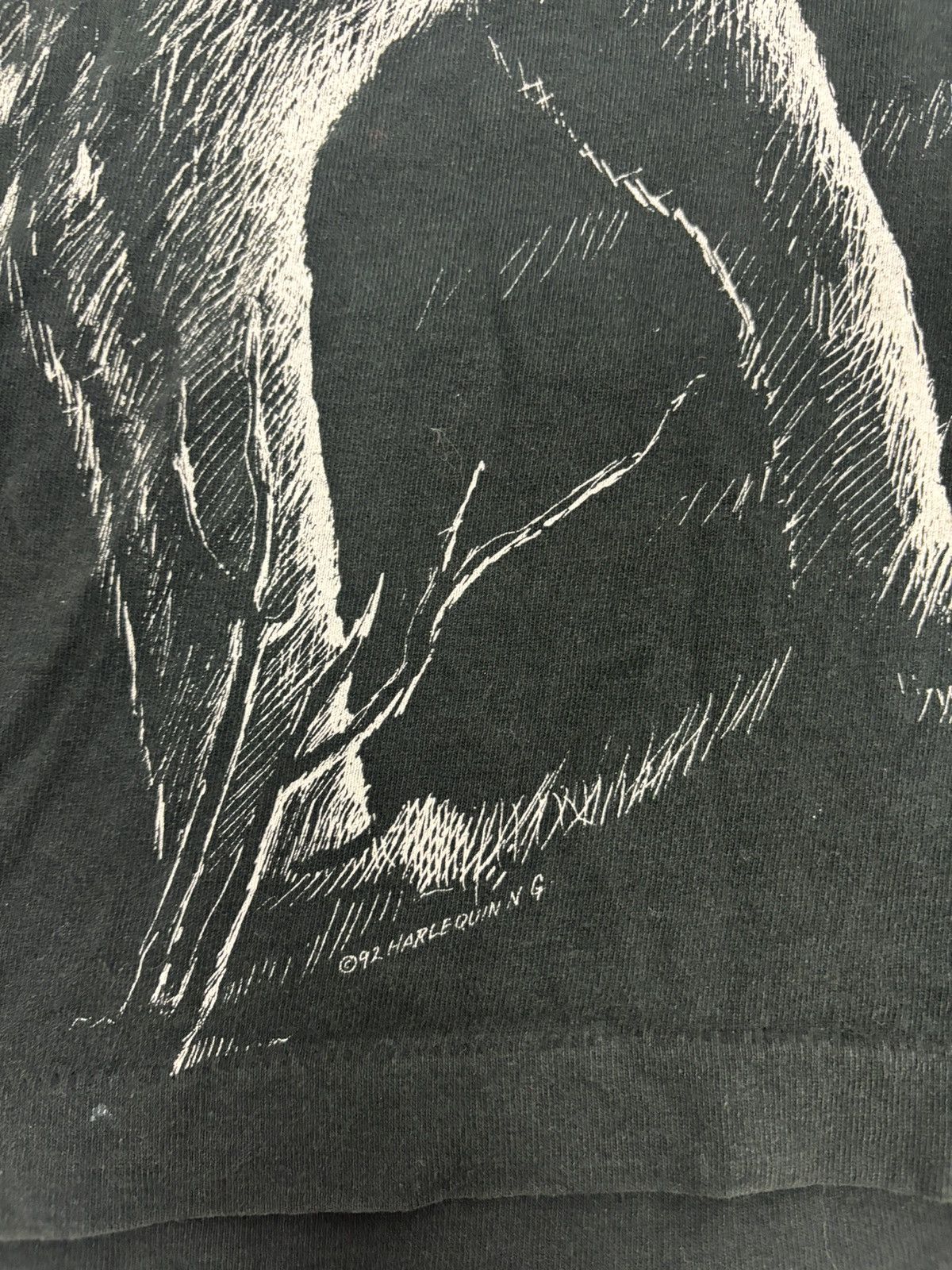 Fruit Of The Loom Vintage Single Stitch National Wildlife Wolf All Over Print Size US S / EU 44-46 / 1 - 2 Thumbnail