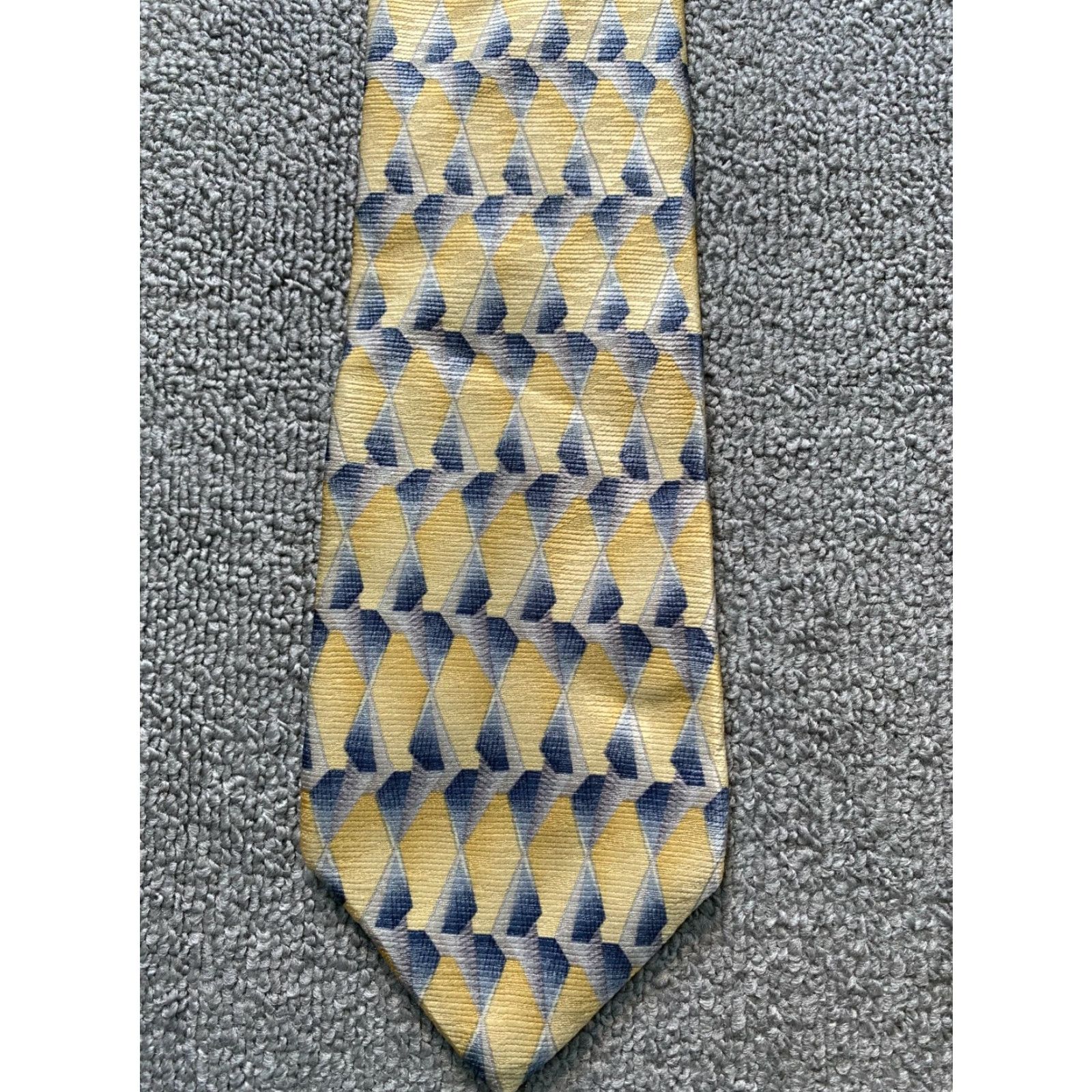 Arrow Arrow Silk Tie Necktie Mens Yellow Blue Classic Width Silk 100% Arrow Tie Size ONE SIZE - 2 Thumbnail