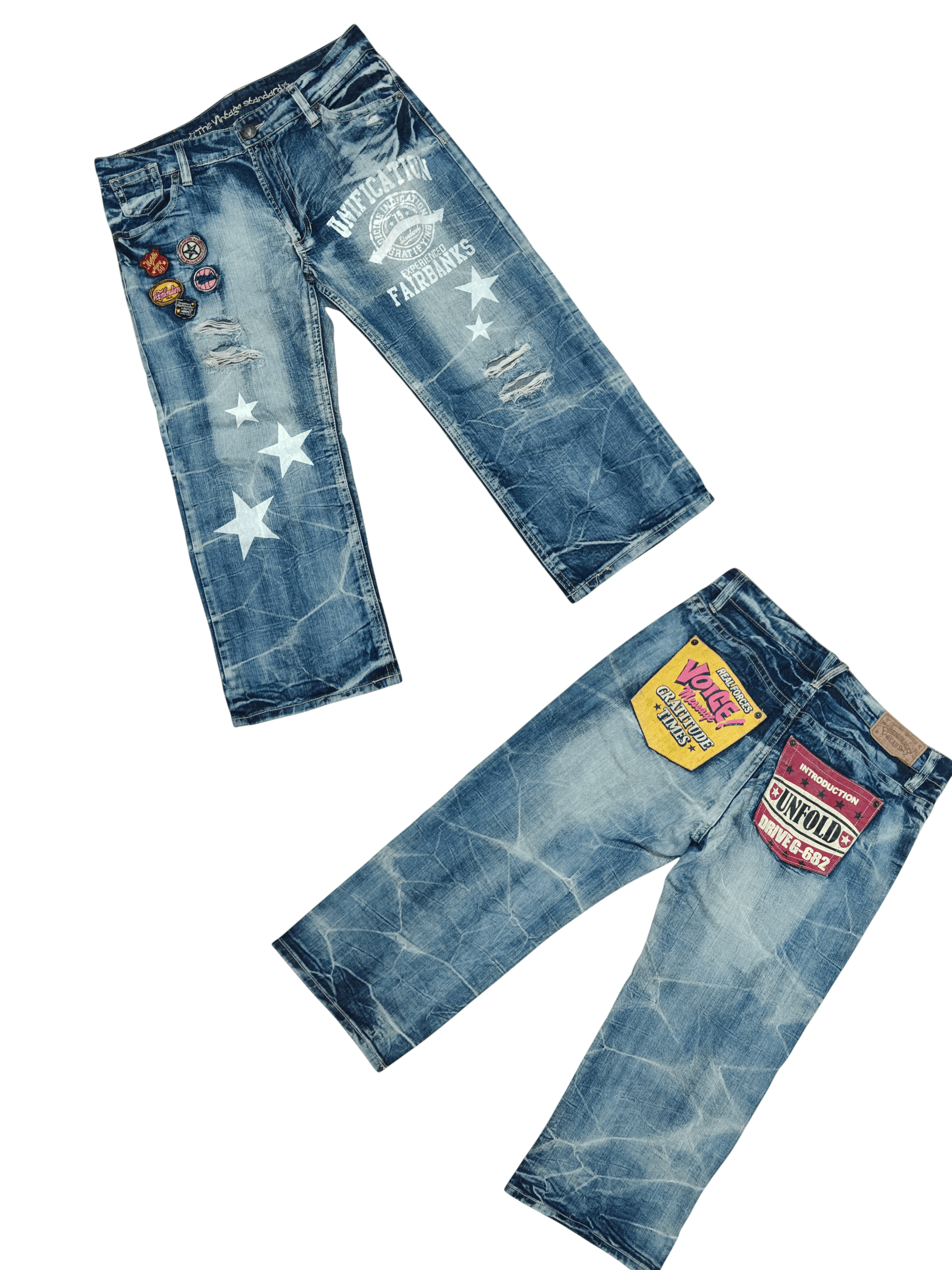 🔥FYE🔥 Seditionery Distressed Punk Cropped Denim