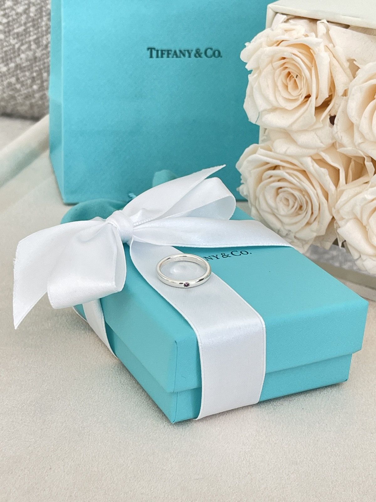 Tiffany & Co. Tiffany & Co. Silver Peretti Pink Sapphire sz. 5.5 $550 Size ONE SIZE - 5 Thumbnail
