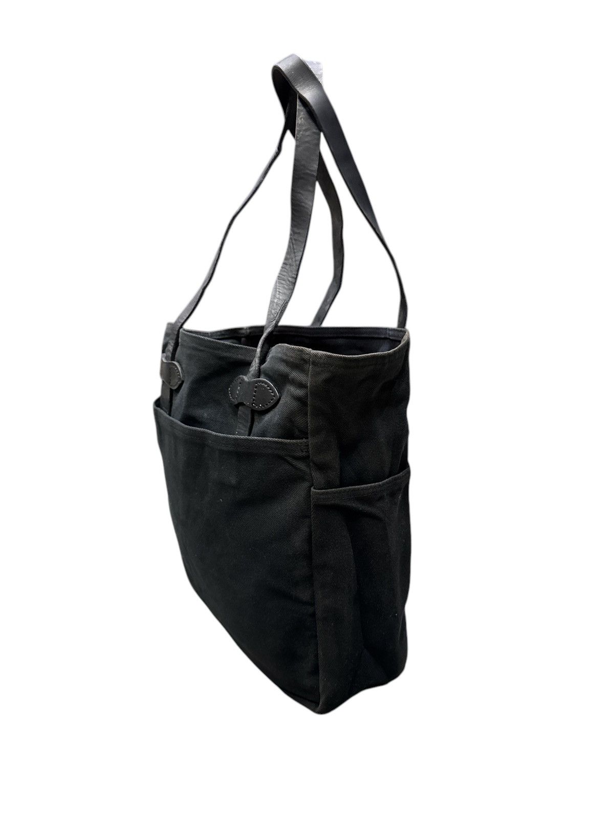 Filson VINTAGE FILSON RUGGED TWILL LEATHER STRAP TOTE BAG Size ONE SIZE - 3 Thumbnail