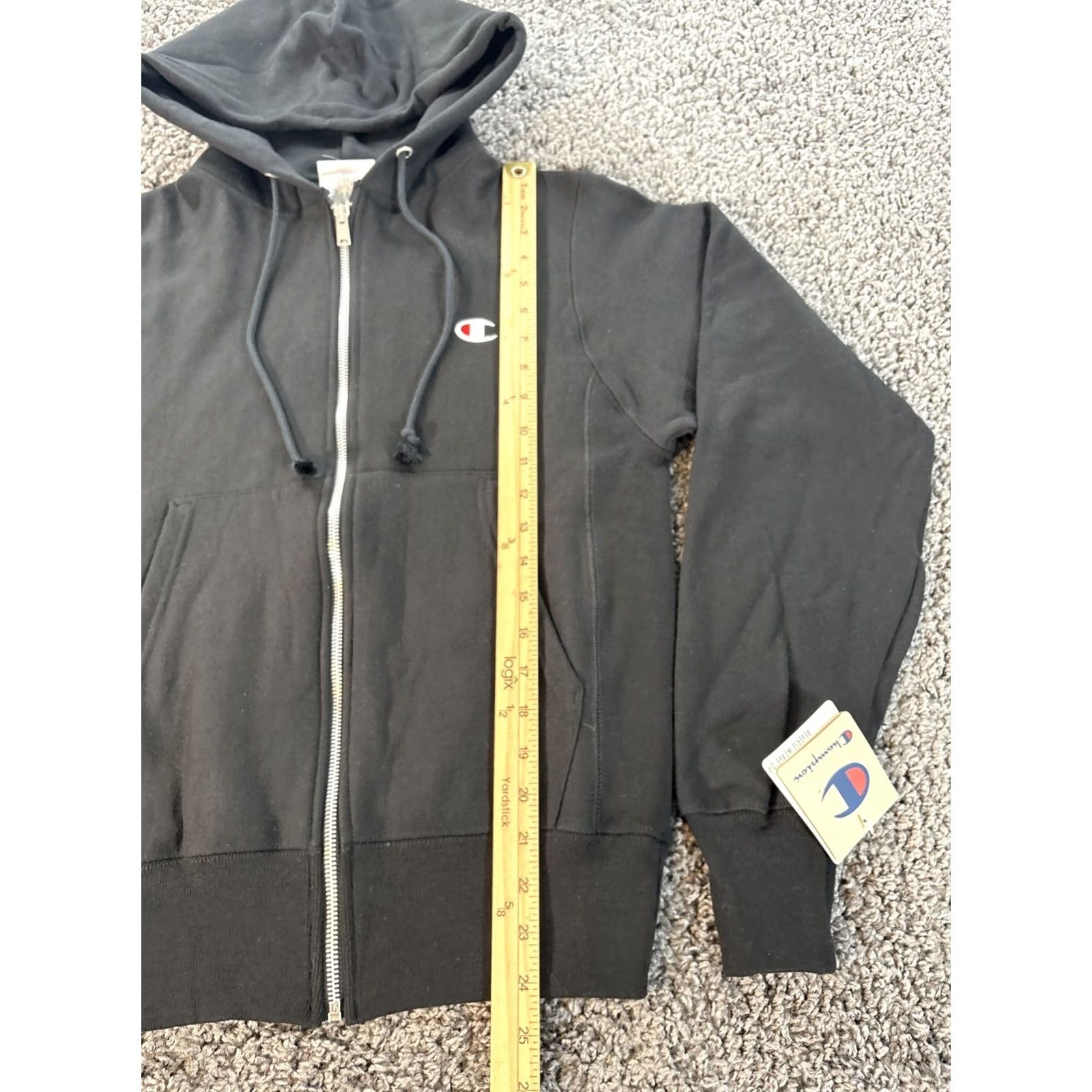 Champion VINTAGE Champion Reverse Weave Hoodie Mens XS Black Full Zip Grunge NWT Y2K Size US XS / EU 42 / 0 - 2 Thumbnail
