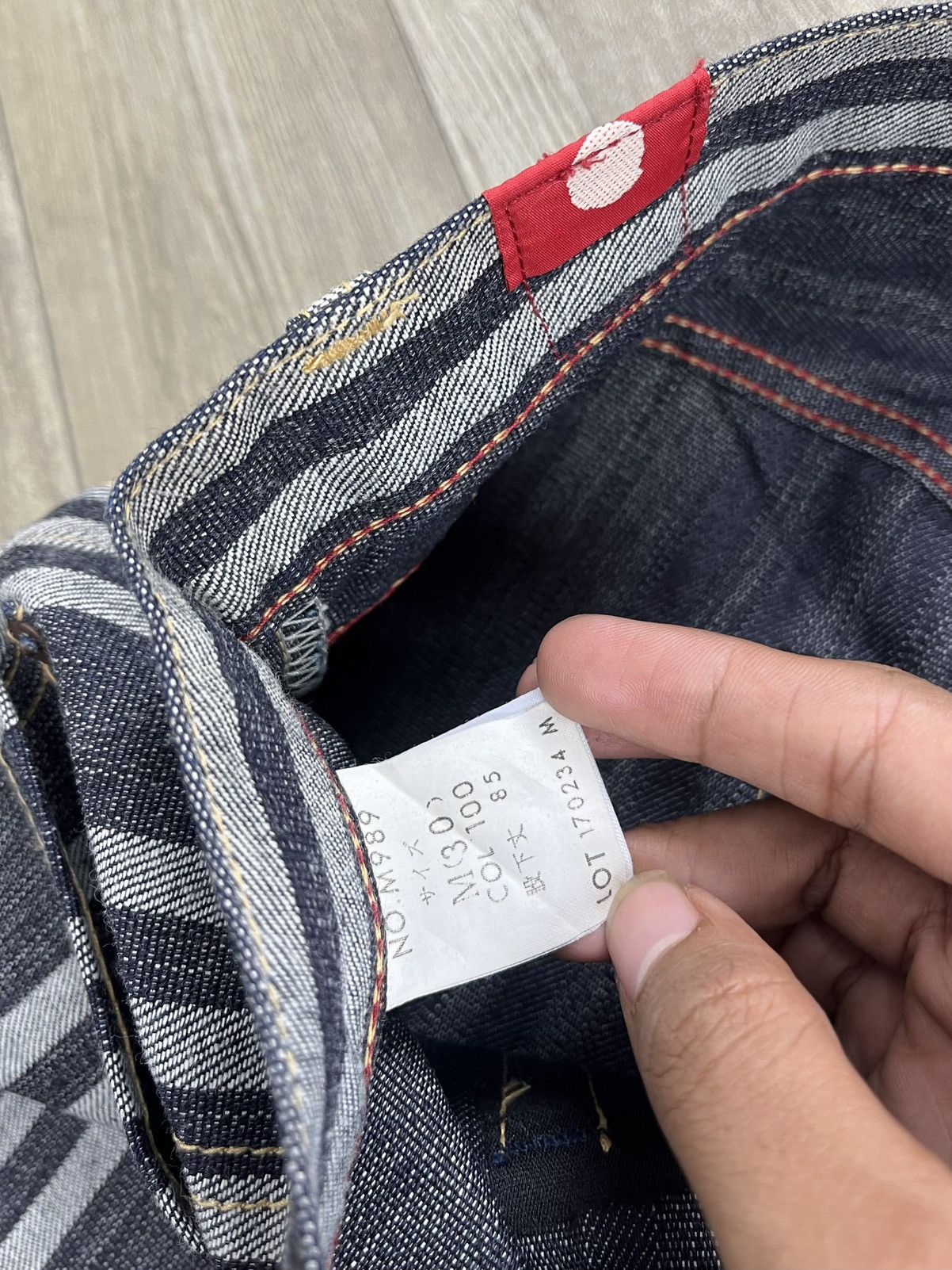Japanese Brand Vintage Blue Way Japan Striped Indigo Denim Flared Jeans Size US 33 - 9 Thumbnail