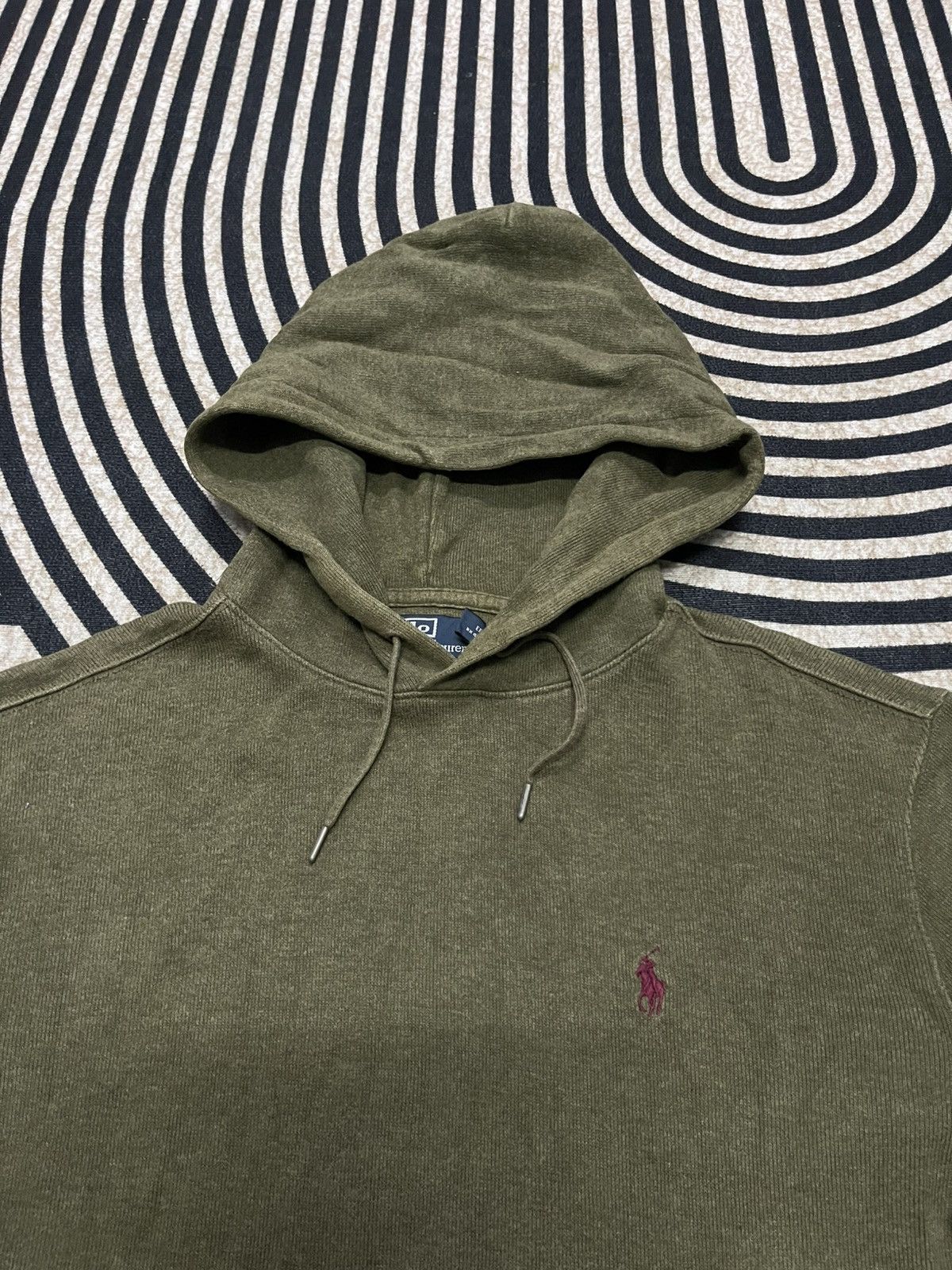 Polo Ralph Lauren 2000s POLO BY RALPH LAUREN SHEEP SUEDE ELBOW FADED HOODIE Size US M / EU 48-50 / 2 - 10 Thumbnail