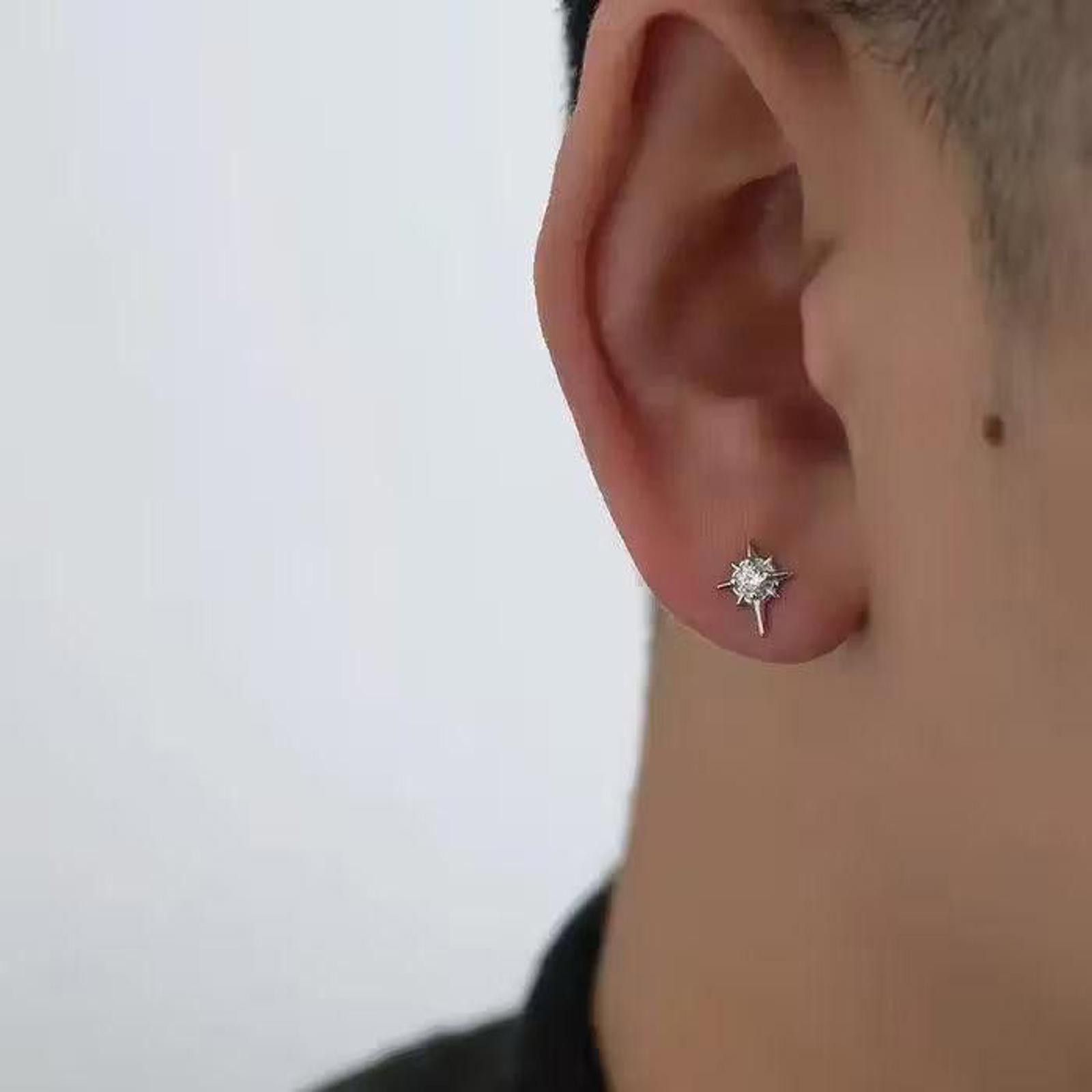 Other STAR Retro Silver Punk Earrings Size ONE SIZE - 1 Thumbnail