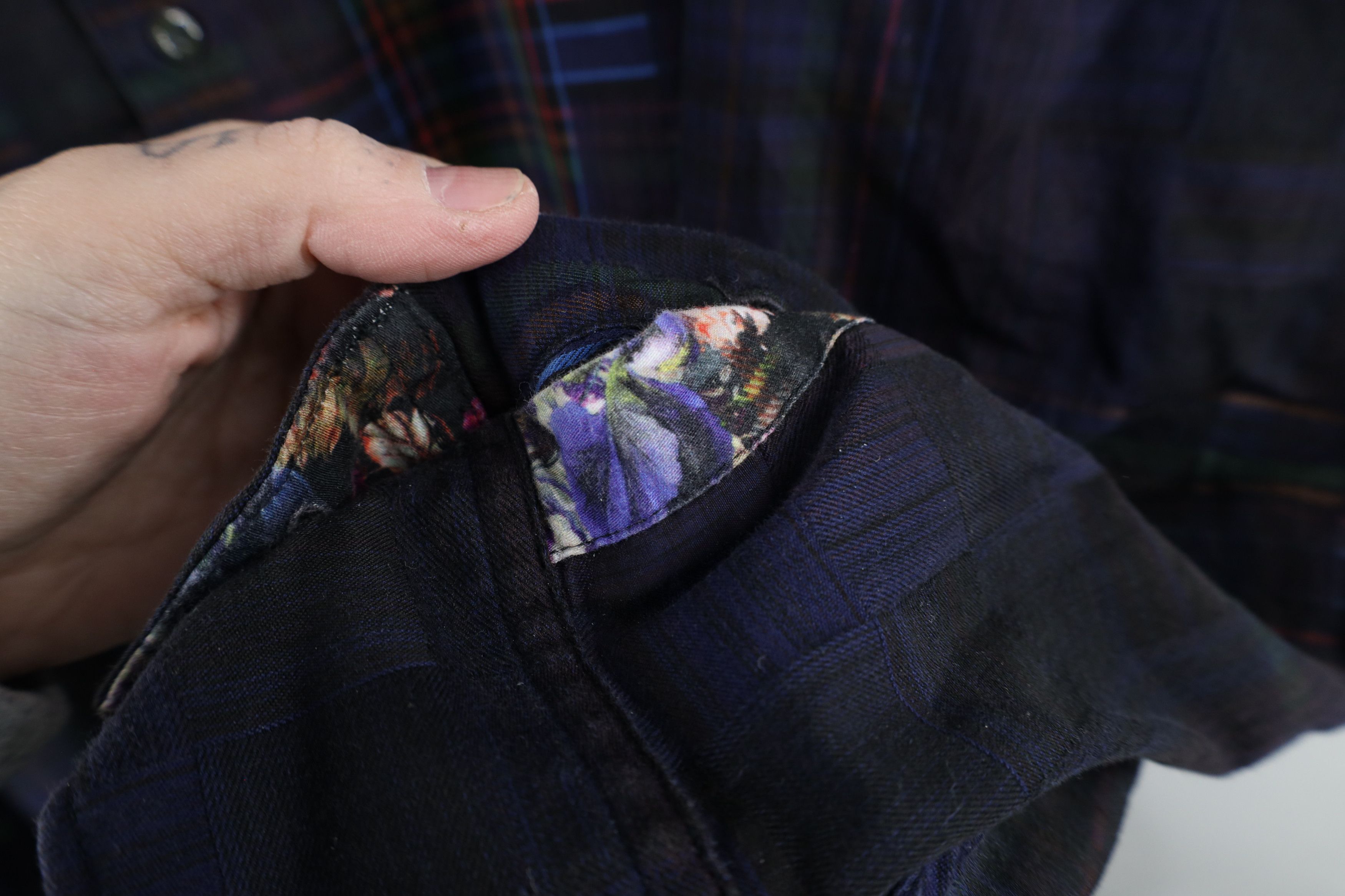 Robert Graham × Vintage Robert Graham Plaid Flower Flip Cuff Collared Button Shirt Size US XXL / EU 58 / 5 - 7 Thumbnail