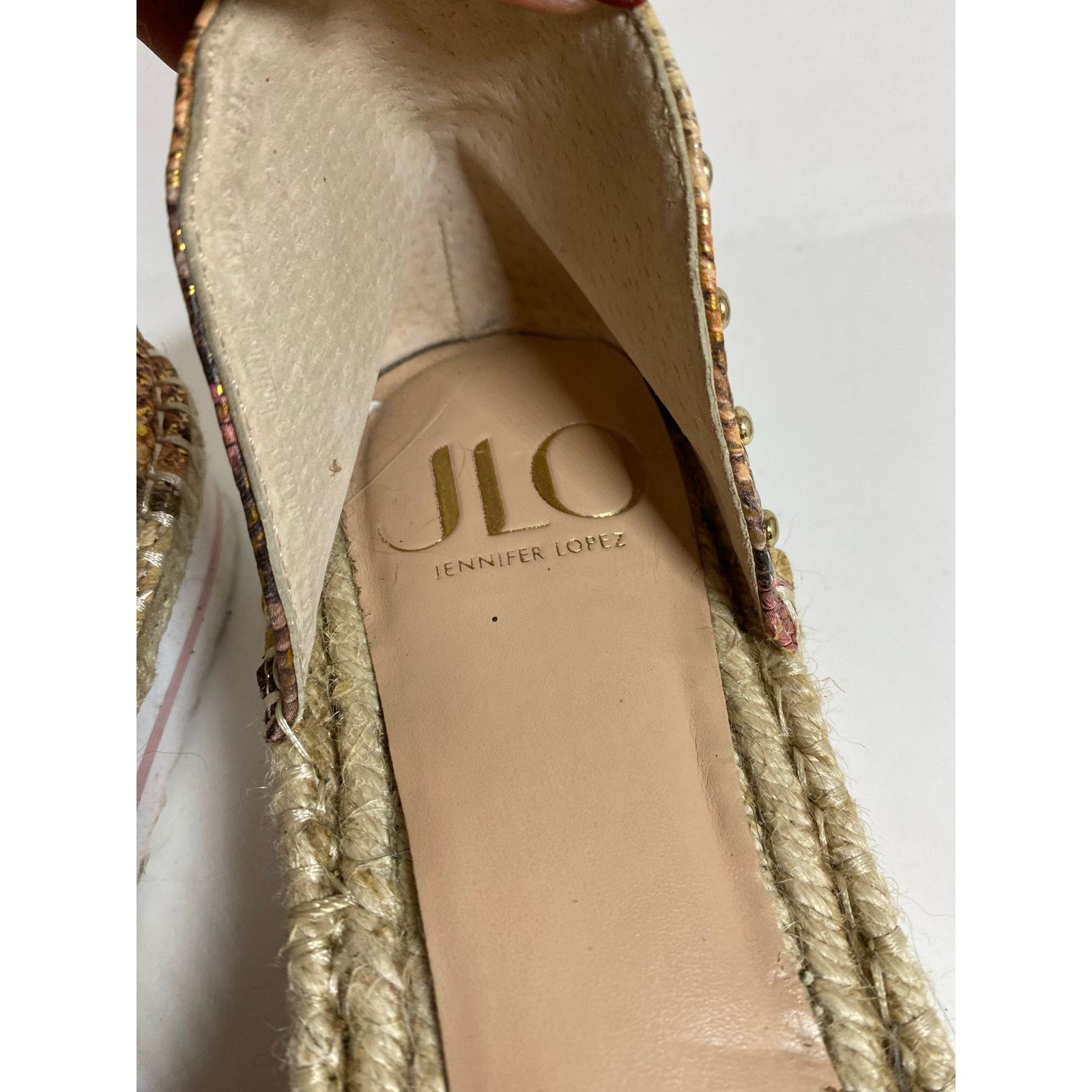 Jennifer Lopez JLO Jennifer Lopez Pink & Gold Snake Flats 9.5W Size US 9.5 / IT 39.5 - 2 Thumbnail