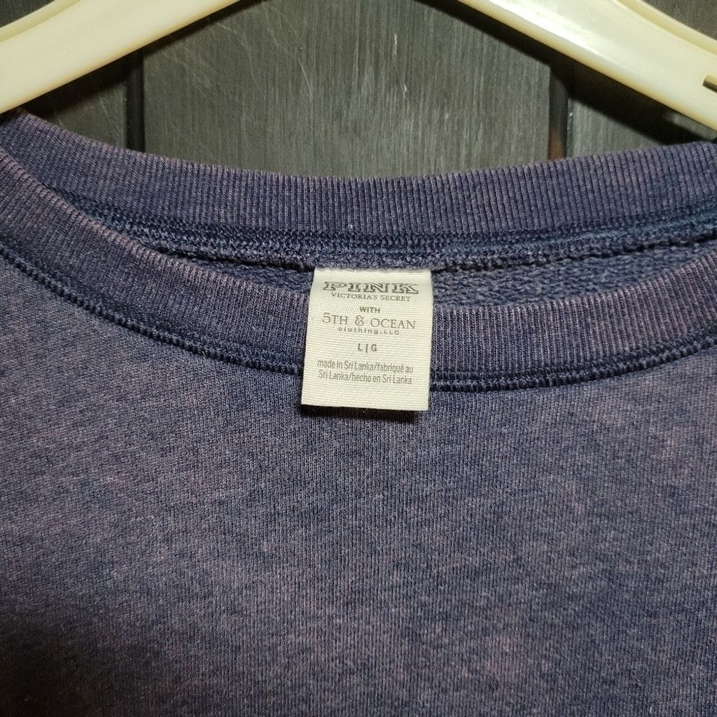 Pink PINK , gray cropped sweatshirt, EUC, Size Large Size L / US 10 / IT 46 - 2 Thumbnail