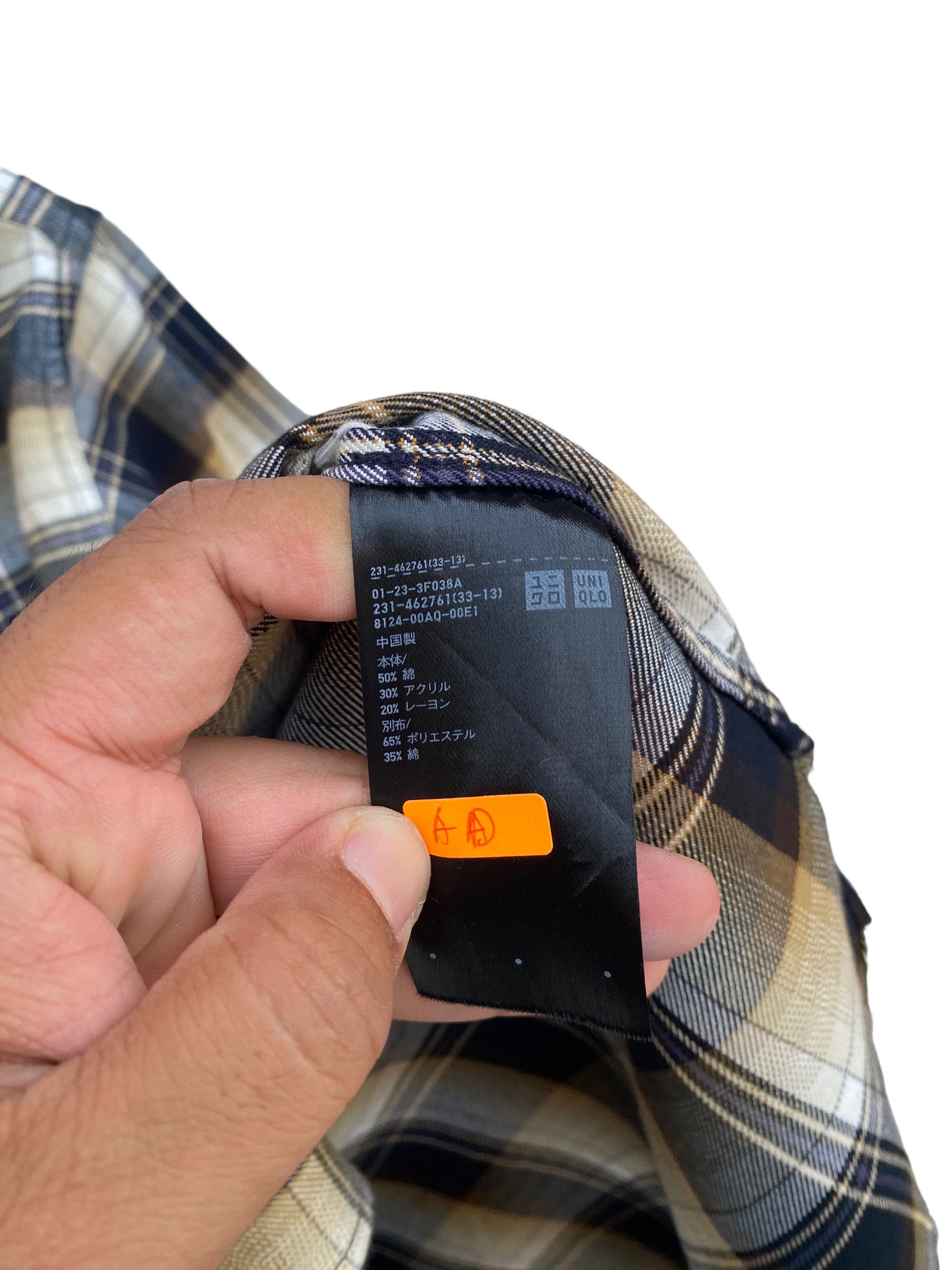 Lemaire × Uniqlo LEMAIRE X UNIQLO SHADOW PLAID STYLE FLANNEL SHIRT Size US XXL / EU 58 / 5 - 7 Thumbnail