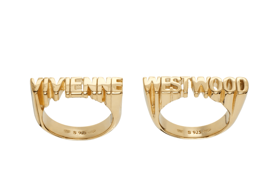 Vivienne Westwood BNWT AW25 VIVIENNE WESTWOOD ESSEX SIGNATURE DOUBLE RING L Size ONE SIZE - 5 Thumbnail