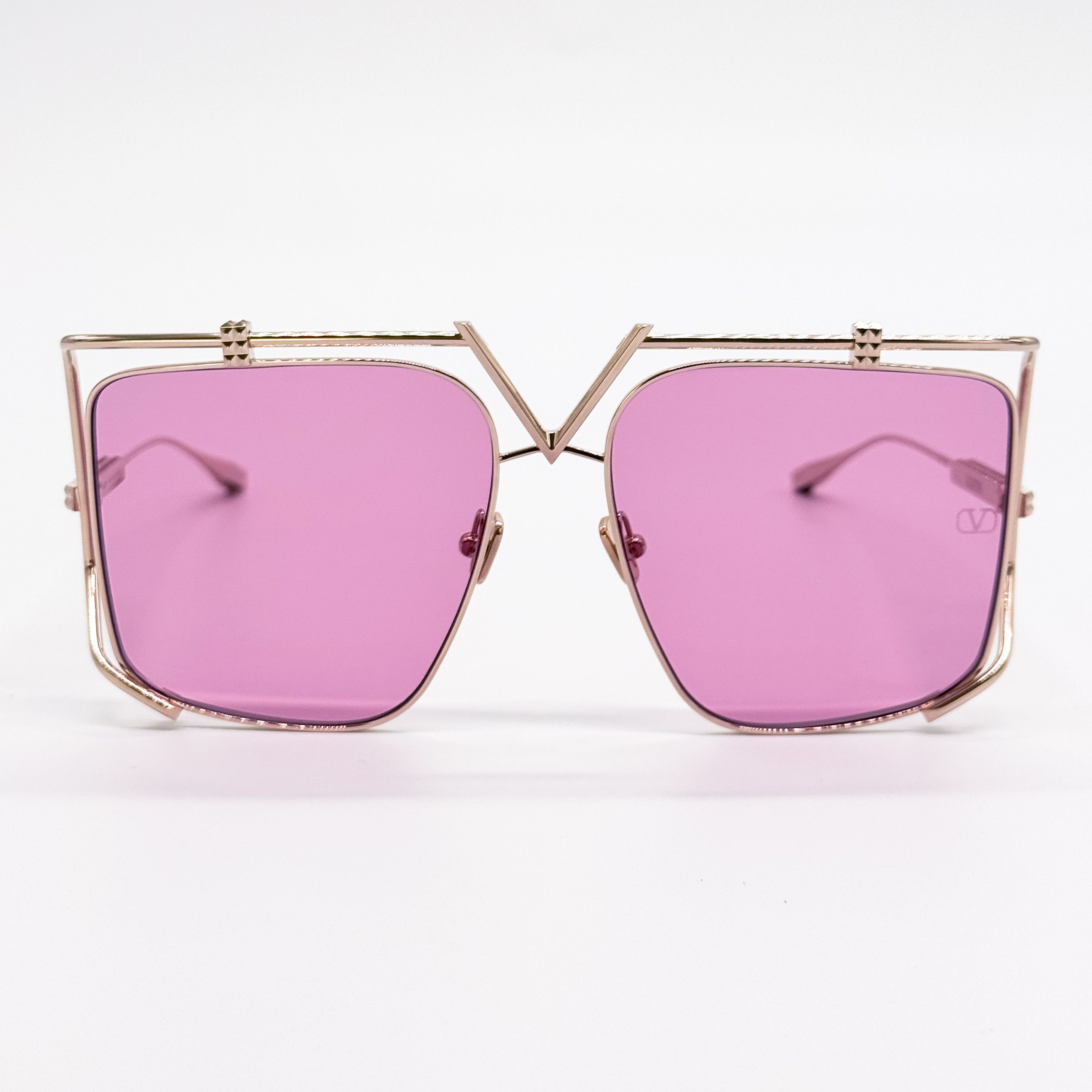 Valentino NEW VALENTINO V-LIGHT VLS-116C PINK TITANIUM SUNGLASSES Size ONE SIZE - 4 Thumbnail