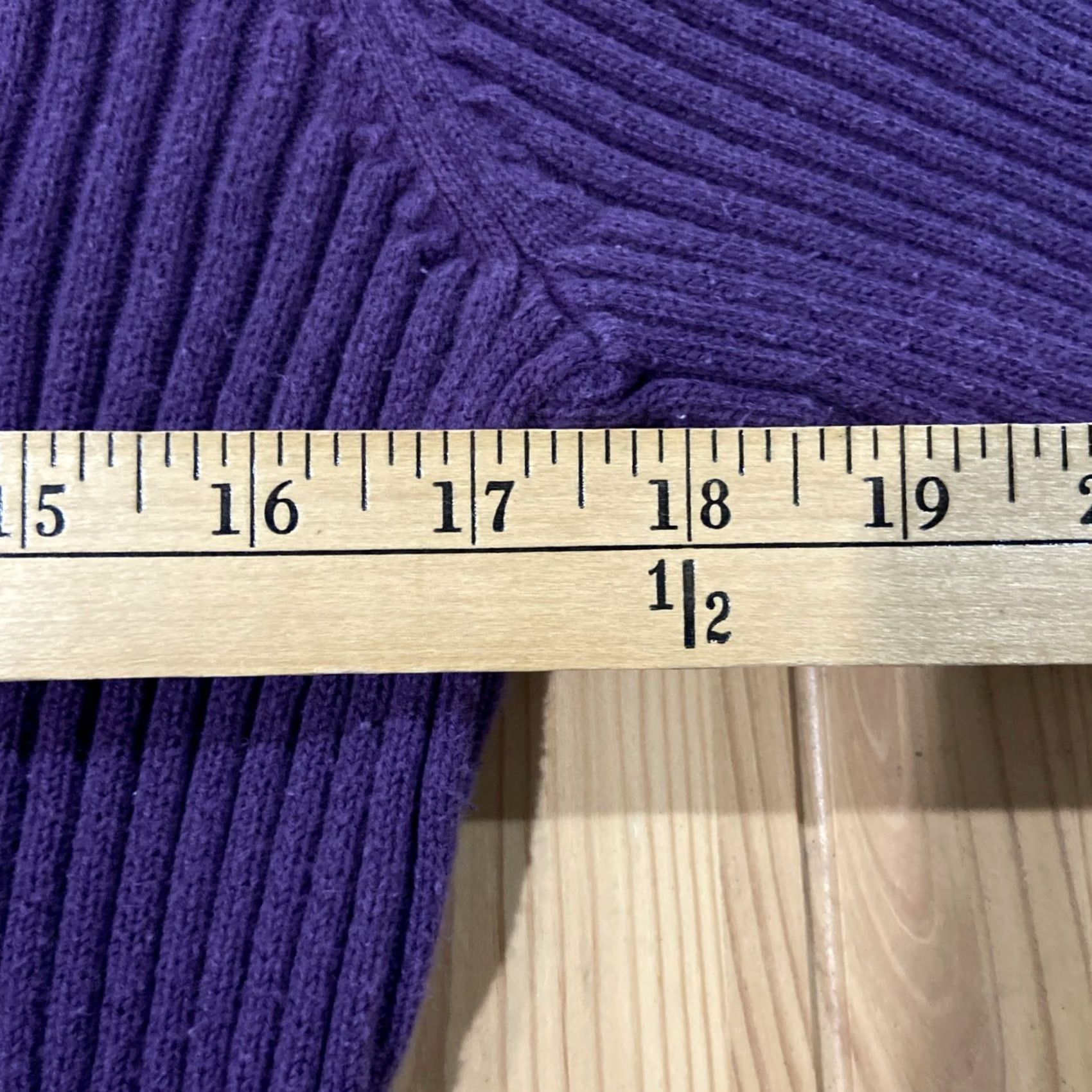 Vintage VINTAGE St. Johns Bay Knit Sweater Womens Large Petite Purple Pullover Cap Sleeve Turtleneck Japan Size L / US 10 / IT 46 - 4 Thumbnail