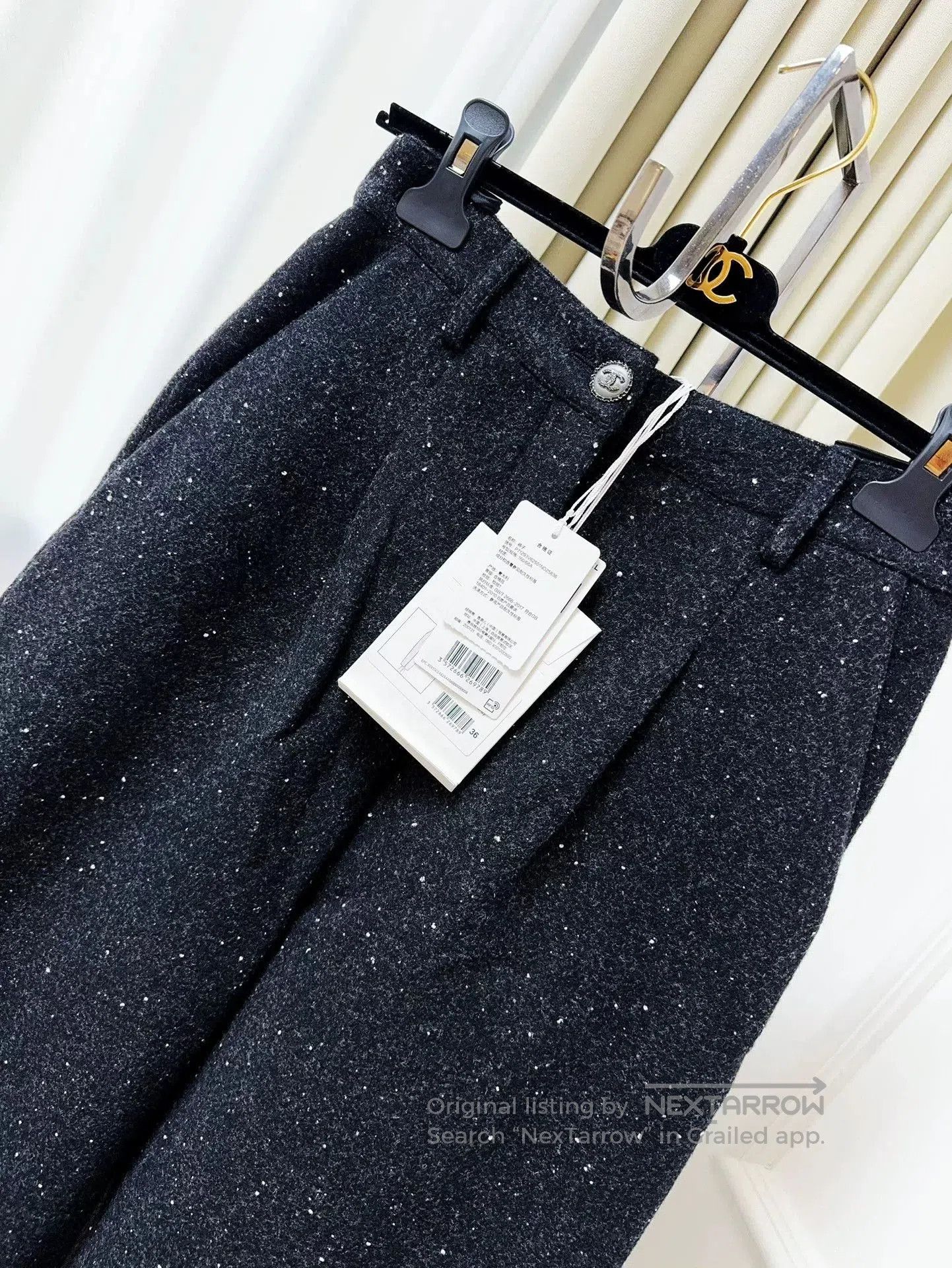Chanel Chanel 21B Black Tweed Long Pants. Size US 36 / EU 52 - 3 Thumbnail