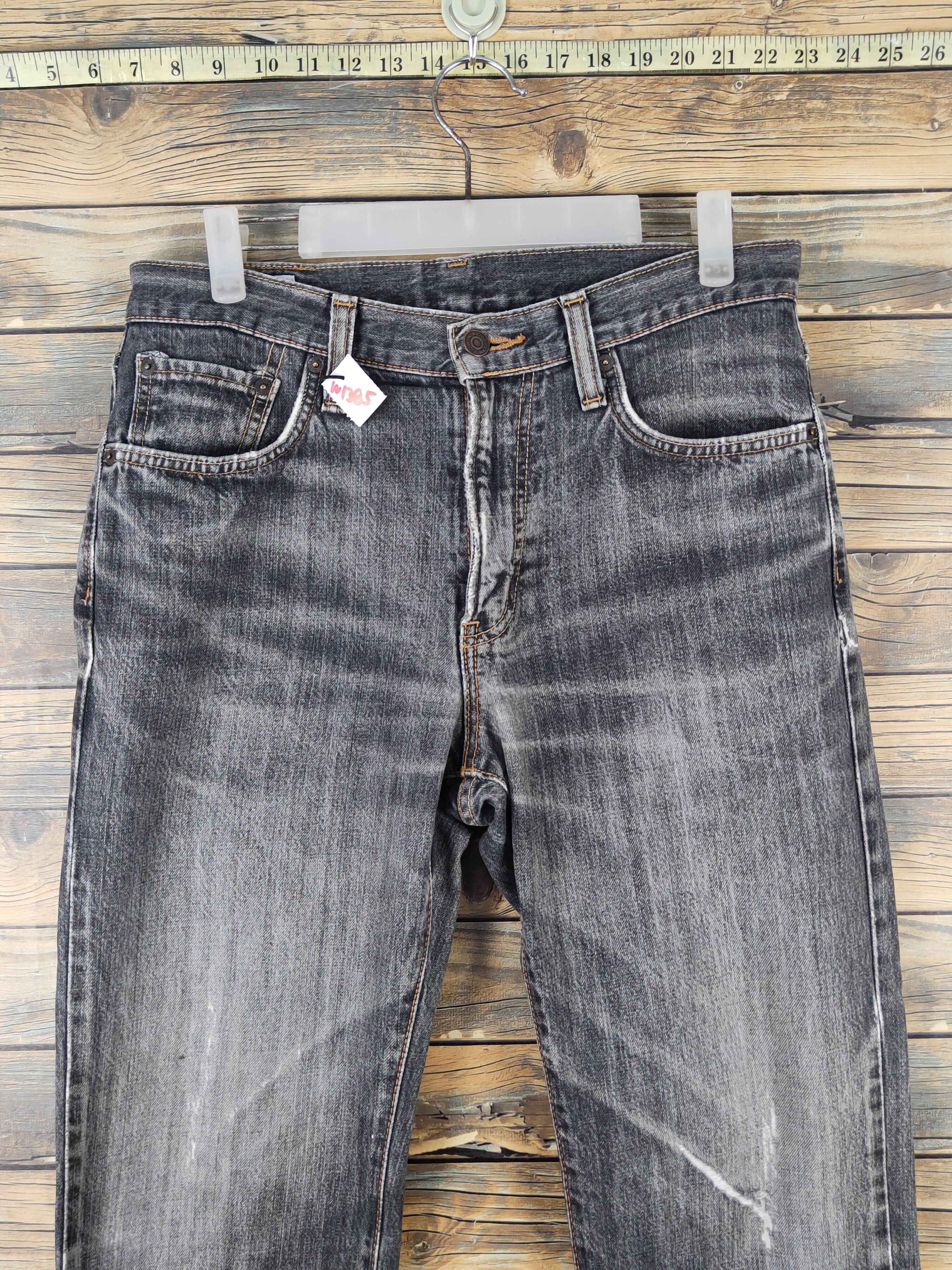 Edwin Edwin Black Distressed Ripped denim Jeans #W1385 Size US 32 / EU 48 - 2 Thumbnail
