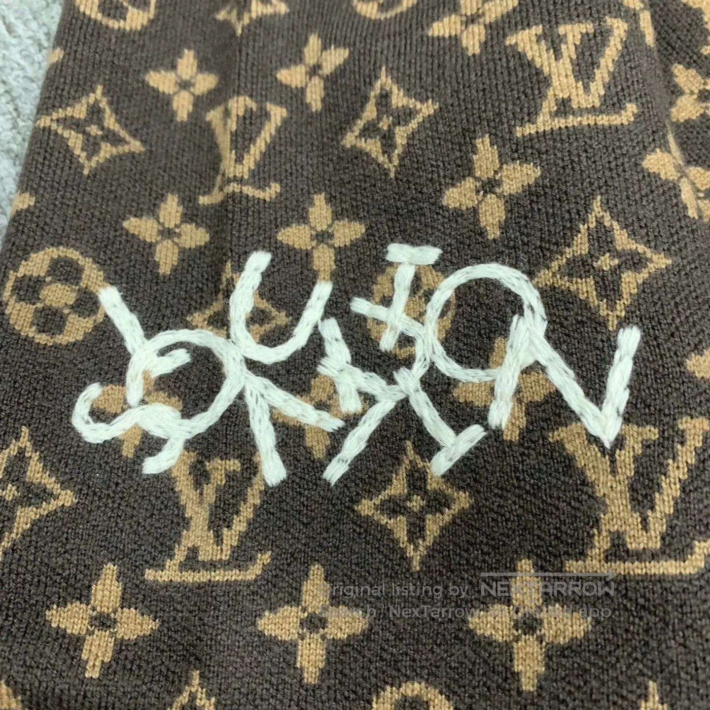 Louis Vuitton LV Brown Graffiti Knit Sweater in XL. Size US XL / EU 56 / 4 - 5 Thumbnail