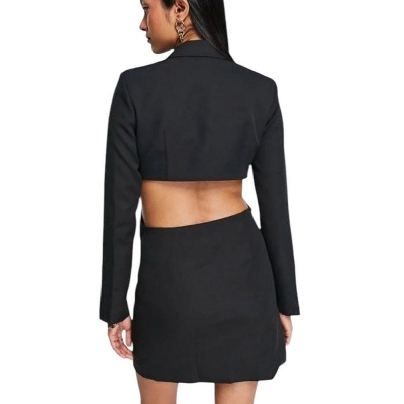 Other Extro & Vert Black Twist Front Blazer Skirt Dress Sz 12 Size XL / US 12-14 / IT 48-50 - 11 Thumbnail