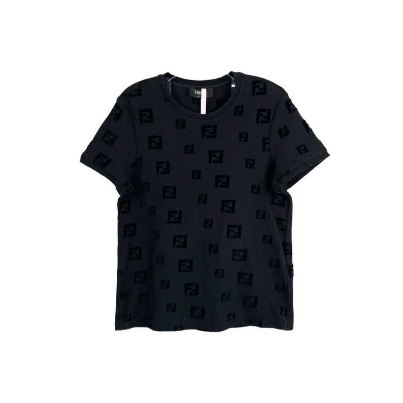 Fendi Fendi Black double F full print round-neck short sleeves Size US S / EU 44-46 / 1 - 1 Thumbnail