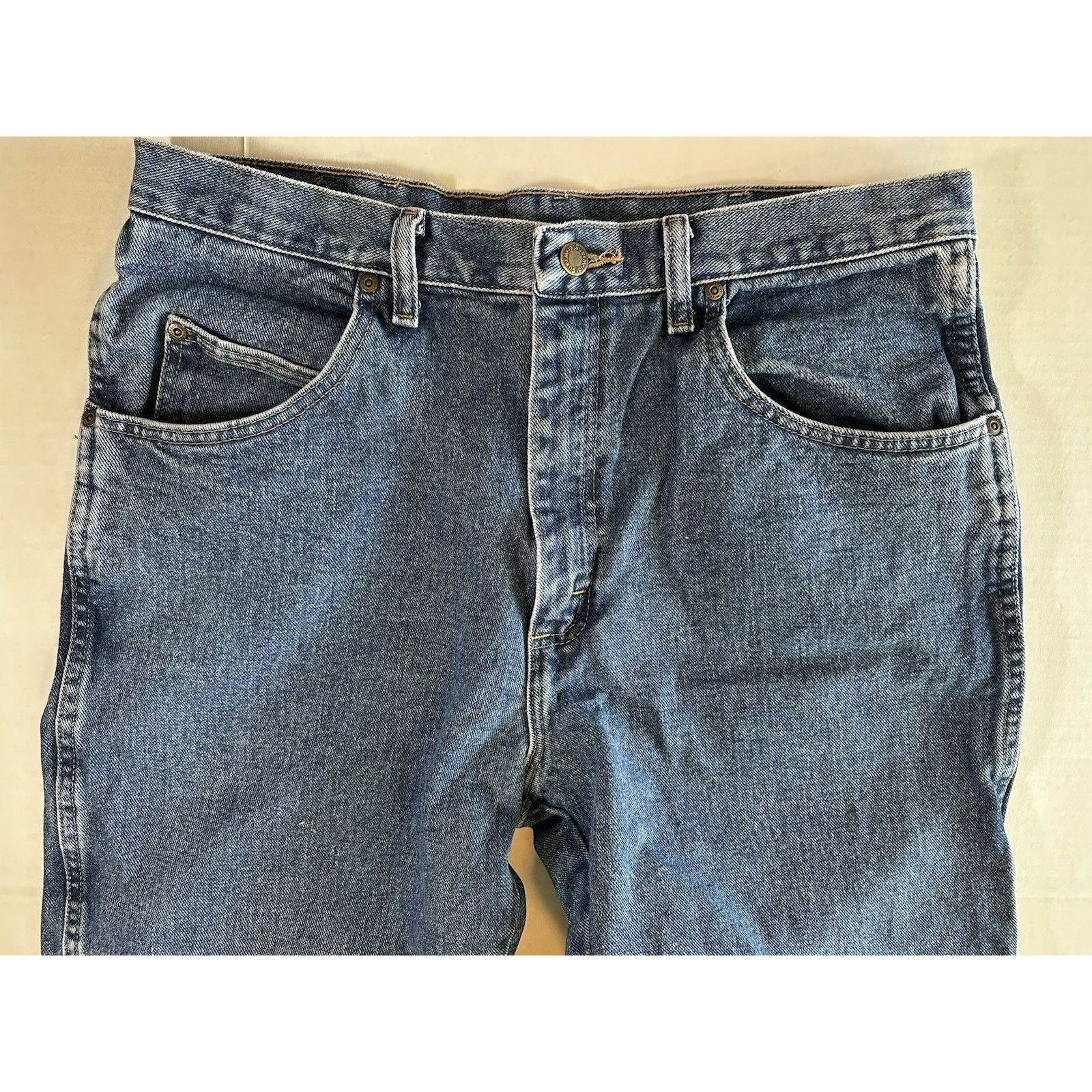 Wrangler Wrangler Rugged Wear Denim Blue Jeans 36x34 Straight Western Size US 36 / EU 52 - 5 Thumbnail