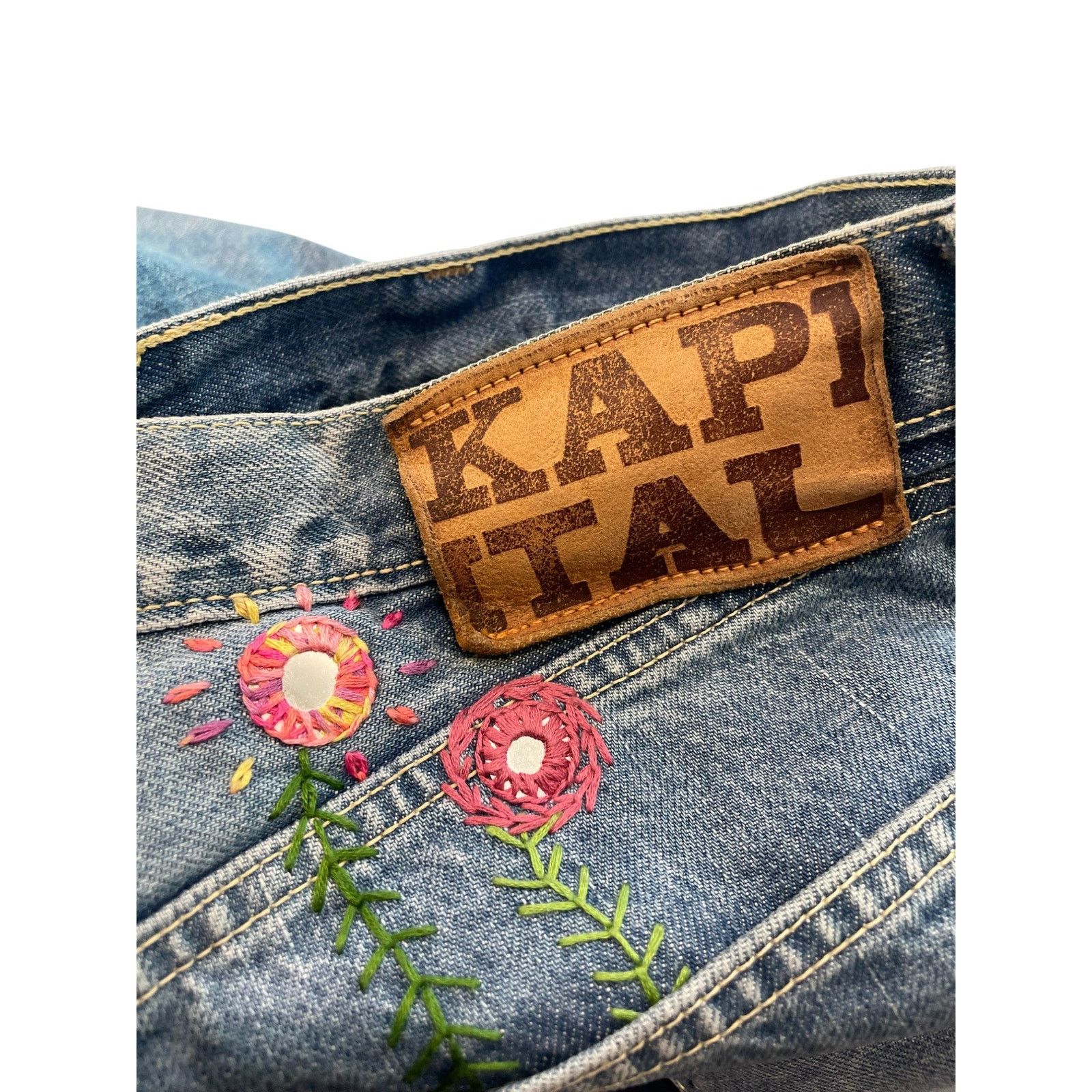 Kapital Kapital Patchwork Denim Light Wash Jeans Size US 34 / EU 50 - 4 Thumbnail