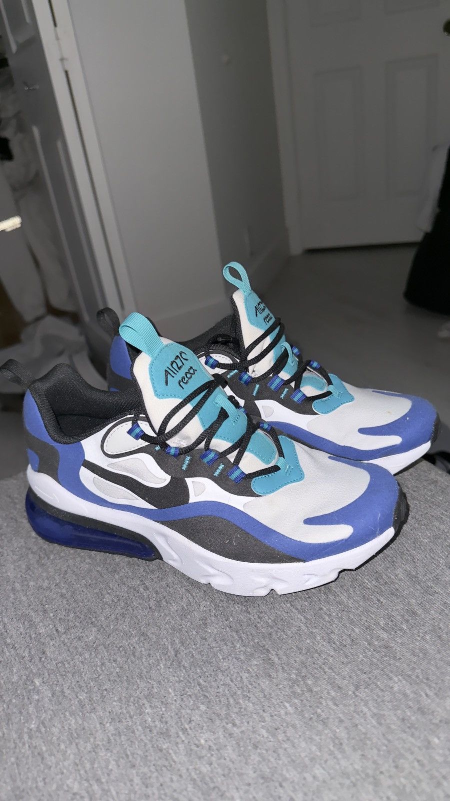 Nike Nike Air Max 270 React - Oracle Aqua Blue Size US 8 / IT 38 - 1 Thumbnail