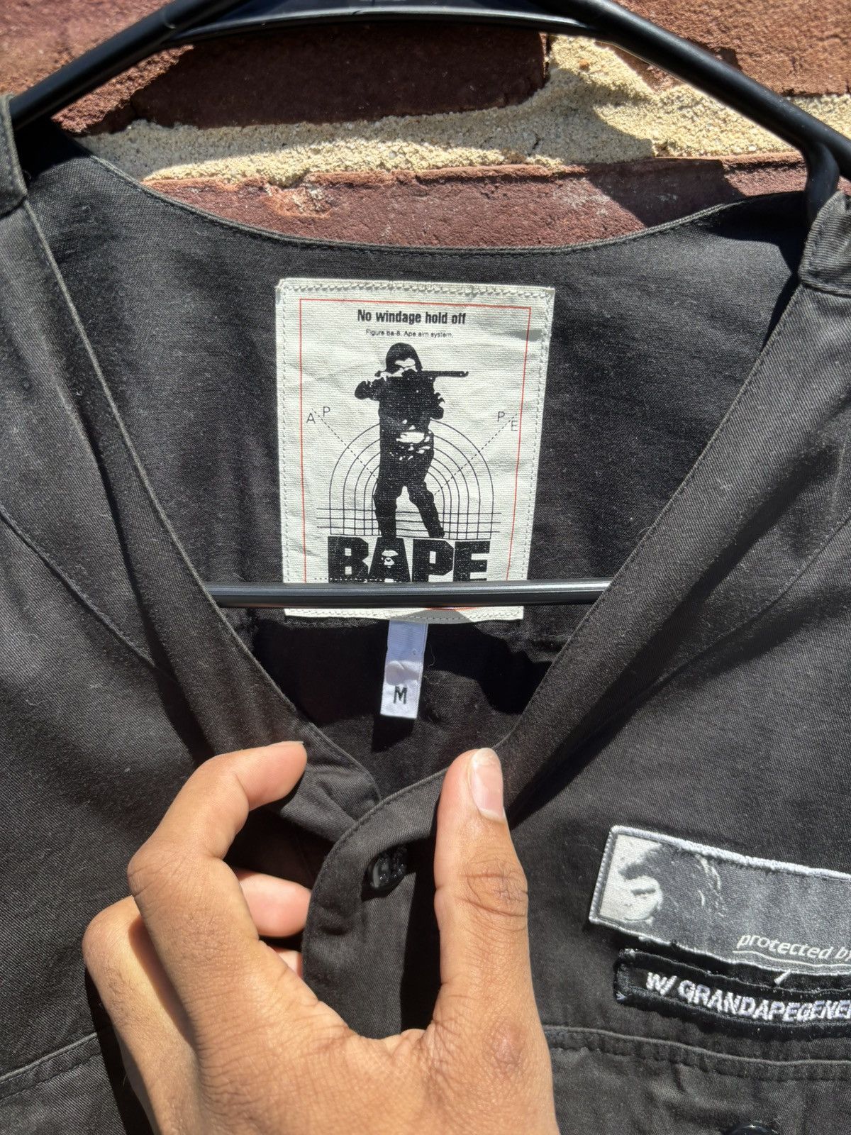 Bape × Vintage RARE BAPE X SECURITY SYSTEMS BUTTON UP Size US M / EU 48-50 / 2 - 6 Thumbnail