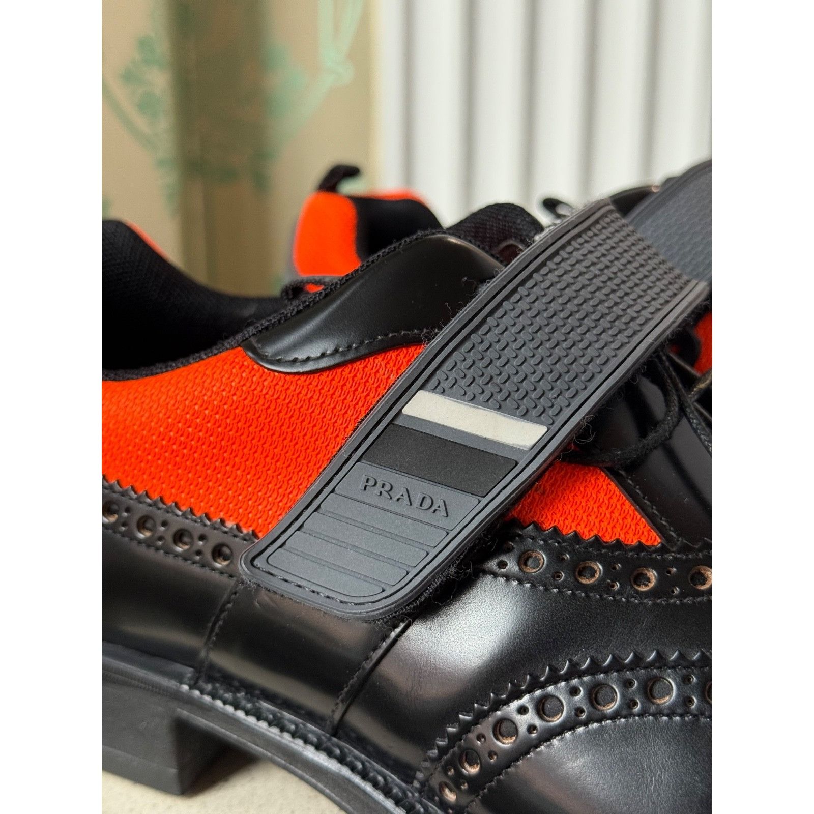 Prada Prada Runway Hybrid Leather Derby Wingtip Oxfords Sneakers Size US 10.5 / EU 43-44 - 7 Thumbnail