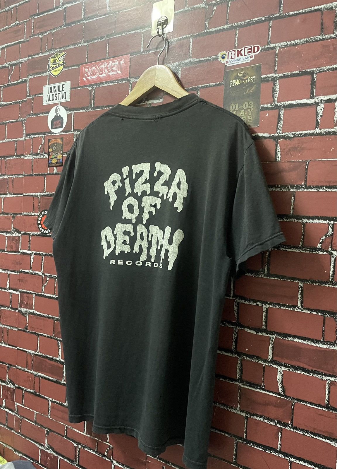 Vintage VINTAGE DISTRESS PIZZA OF DEATH RECORDS 90s ( Size US M / EU 48-50 / 2 - 10 Thumbnail