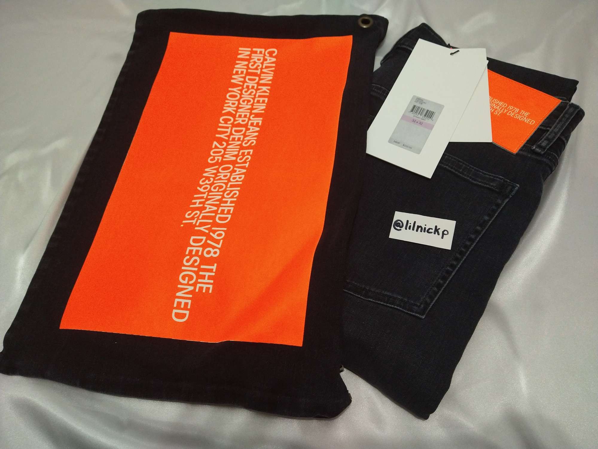 Calvin Klein 205W39NYC EST. 1978 Skinny Leg Comet Grey Jeans Size US 32 / EU 48 - 11 Thumbnail