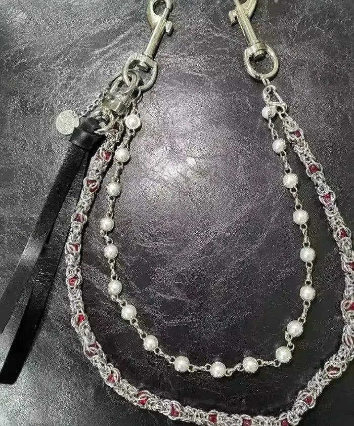 Jewelry 2 Layer Natural Echo Pearled Wallet Chain Size ONE SIZE - 2 Thumbnail