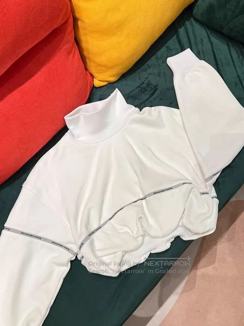 Alexander Wang Alexander Wang High Neck Crop Reflective Sweatshirt. Size US XS / EU 42 / 0 - 1 Thumbnail