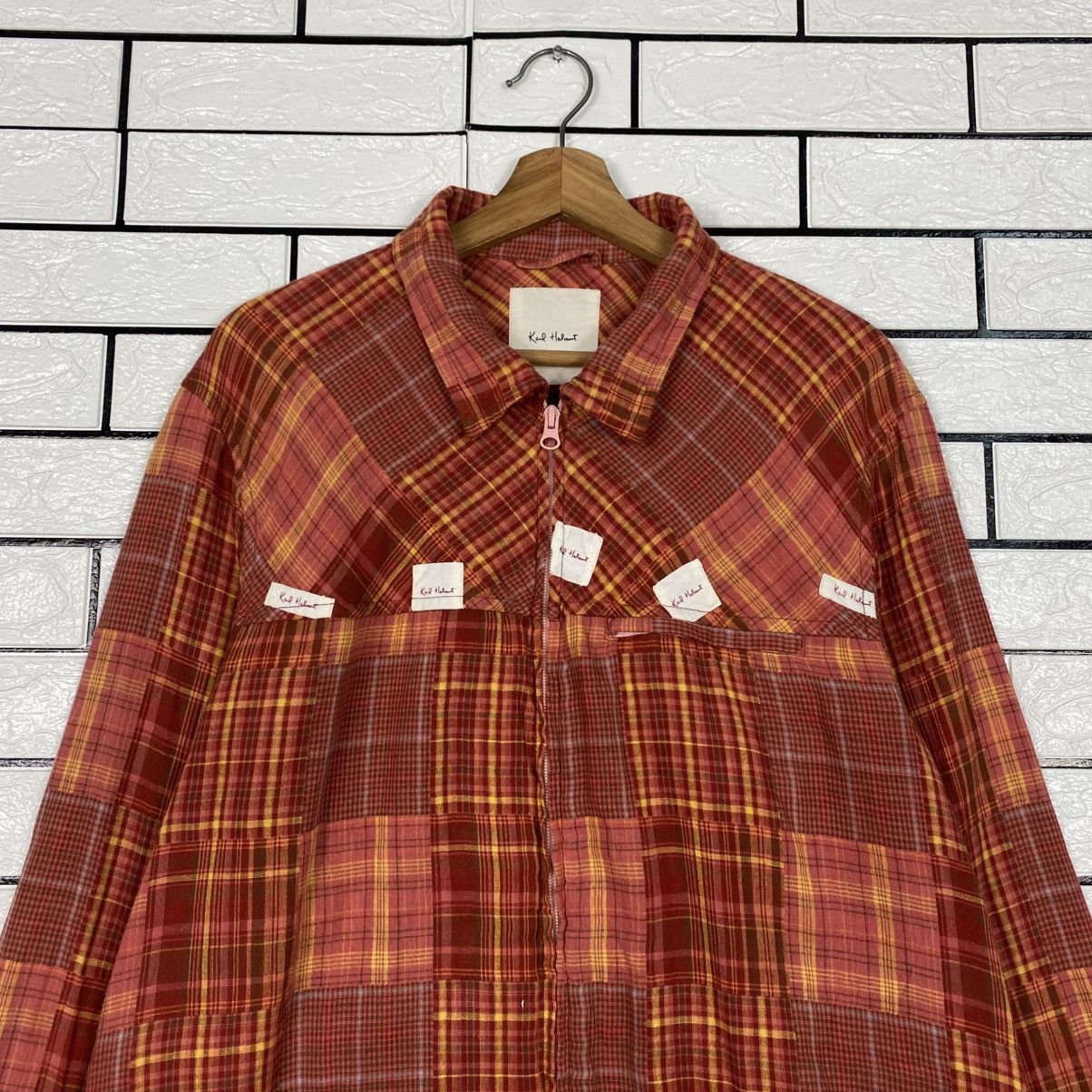 Issey Miyake 📌Vintage Wool Zipper Jacket Karl Helmut Tartan Design Size US L / EU 52-54 / 3 - 4 Thumbnail
