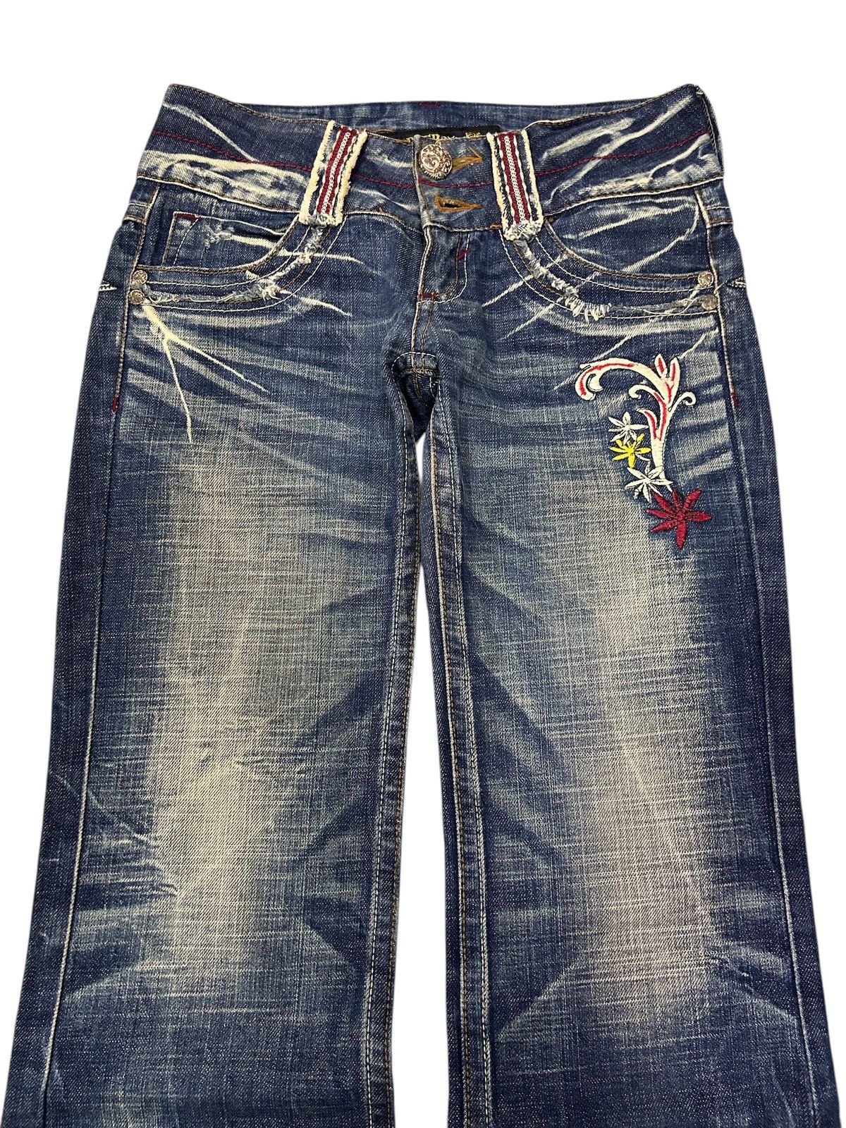 Japanese Brand × Vintage Vintage Japanese Denim Redpepper Mud Wash Flare Jeans Size US 30 / EU 46 - 3 Thumbnail