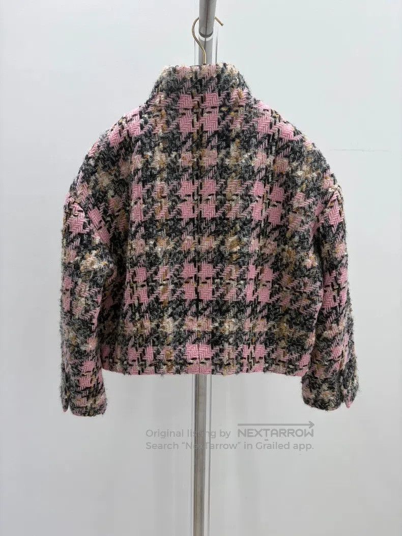 Chanel Chanel Autumn and winter show pink woollen woven short coa Size S / US 4 / IT 40 - 2 Thumbnail