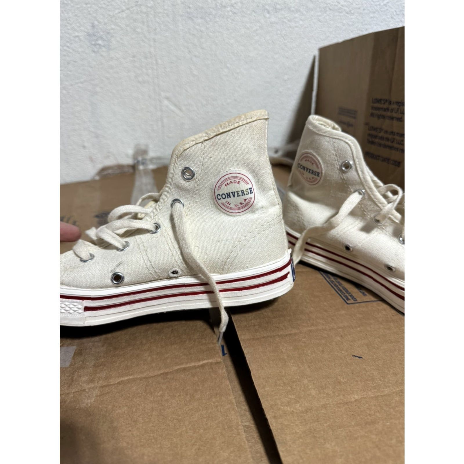 Converse VINTAGE Converse Chuck Taylor High Top Sneakers Size 1 Made In USA White 1950s Sportswear/Beach Mens Girls/Unisex? Size US XS / EU 42 / 0 - 2 Thumbnail