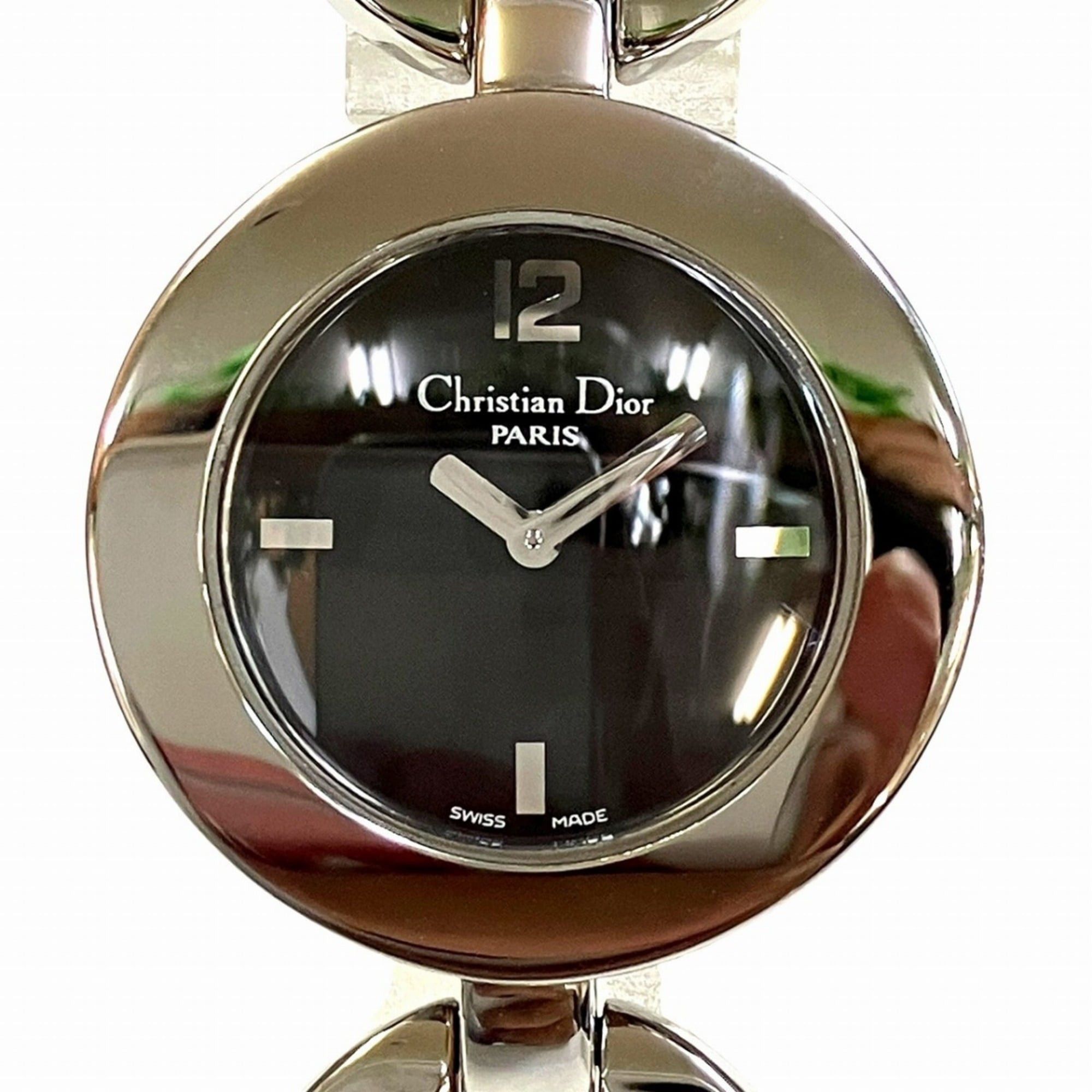 Dior Christian Dior Malice watch, total weight 55.3g, stainless steel, quartz movement, black dial, CD22110 Size ONE SIZE - 1 Thumbnail