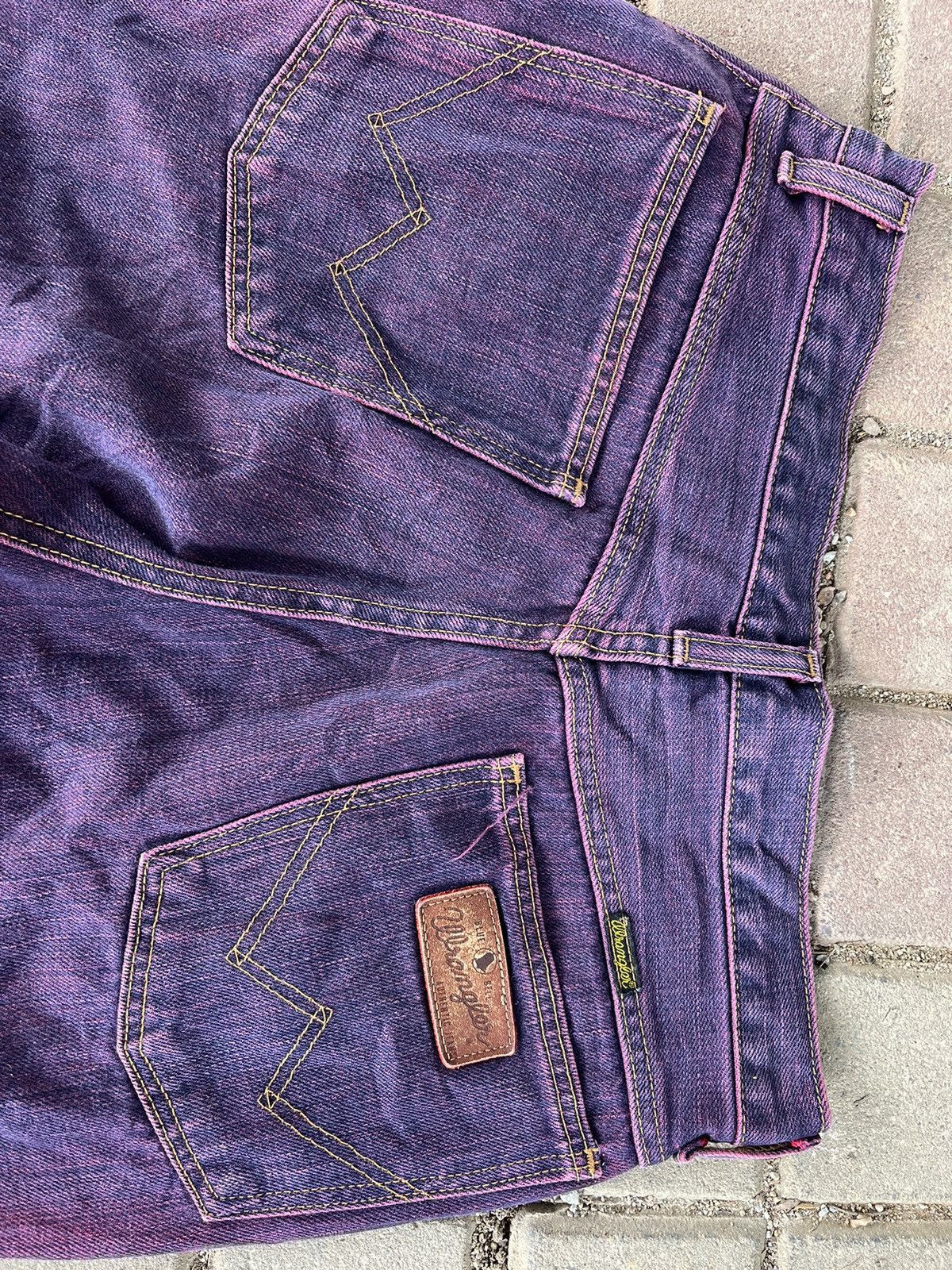 Japanese Brand × Vintage × Wrangler Flare Darkpurple Coudroy Wrangler Denim Size US 29 - 3 Thumbnail