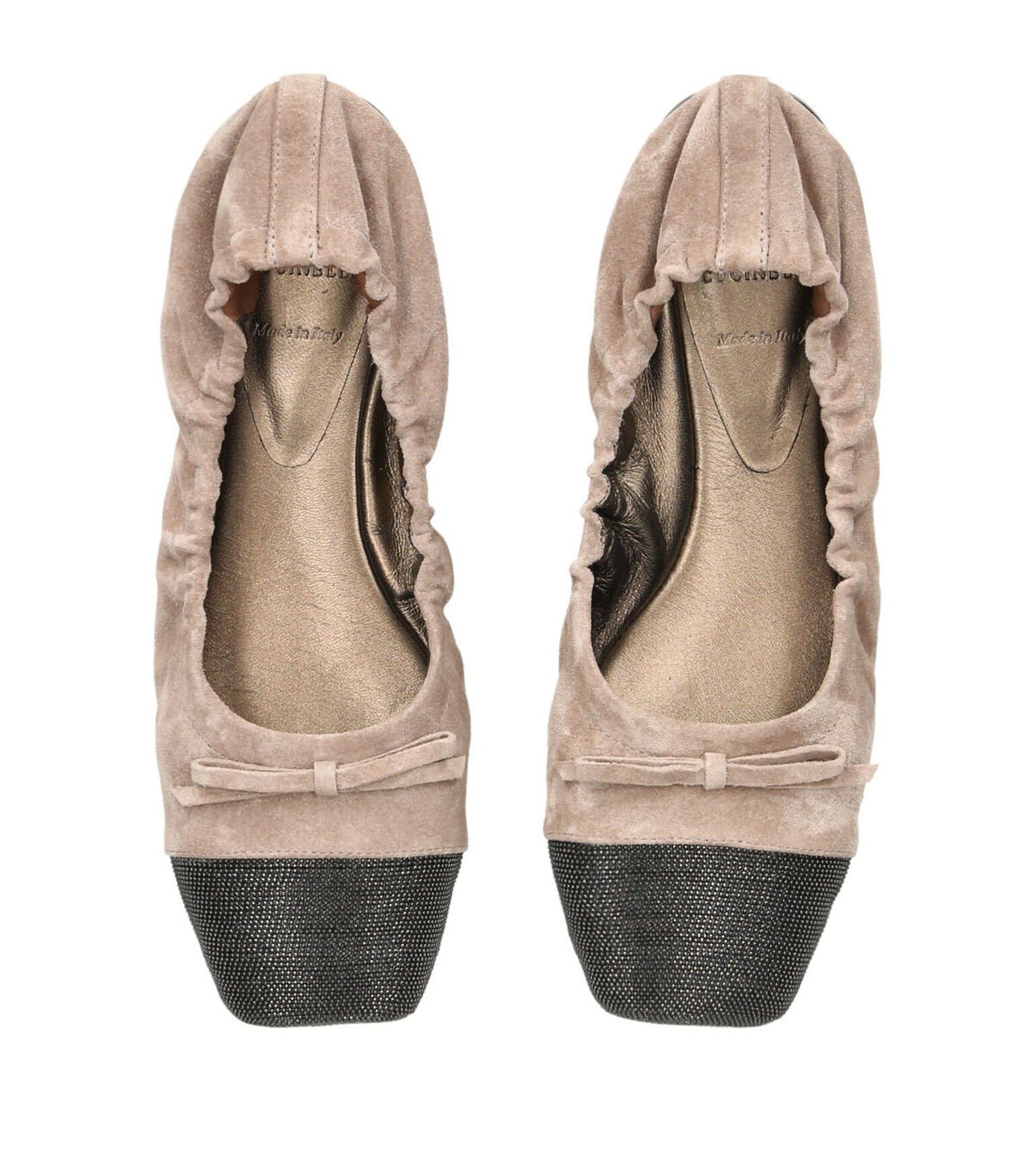 Brunello Cucinelli o1y0725 Ballet Flats in Beige/Black Size US 7 / IT 37 - 3 Thumbnail